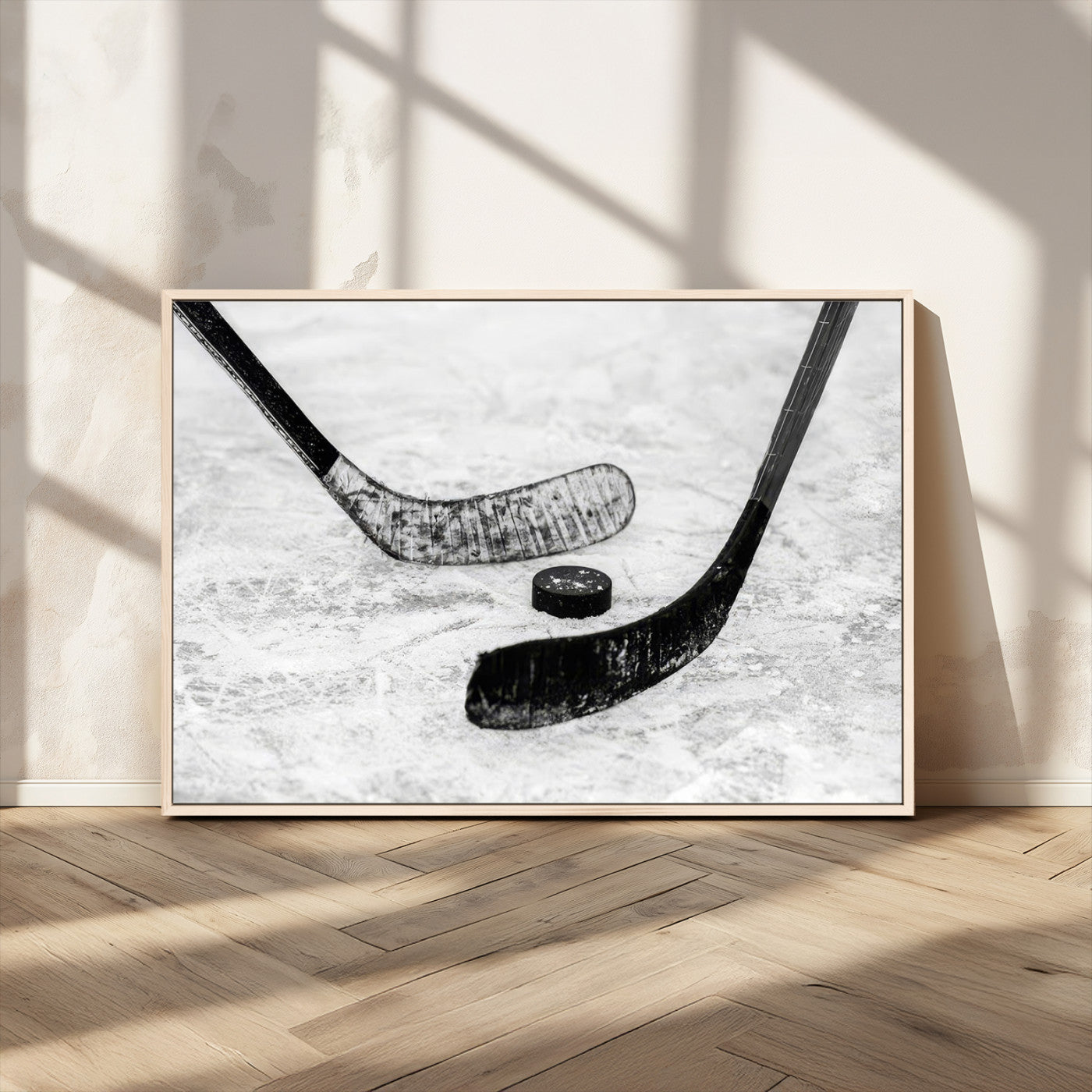 MGV-FC-36X24 - Winter Ice Hockey Sport Canvas Wall Art Print - Hockey Wall Art Print