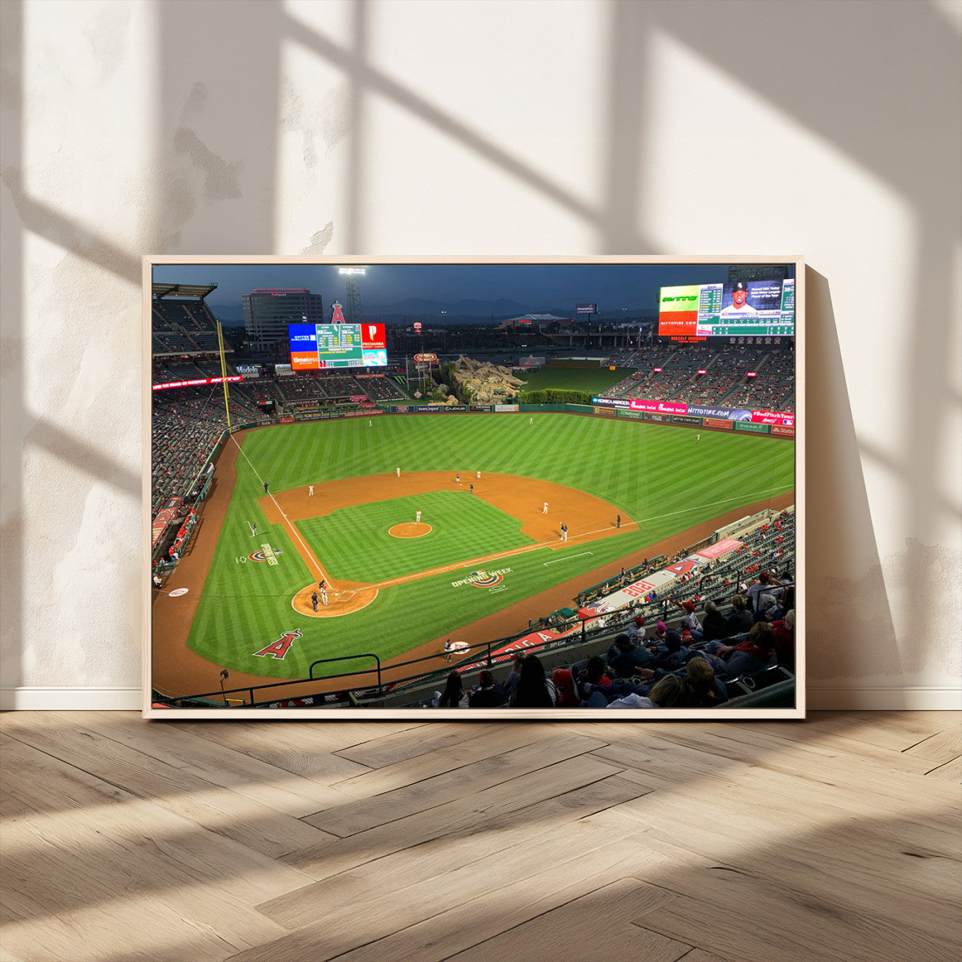 MGV-FC-36X24 - Angel Stadium Aerial View – Los Angeles Angels Baseball Canvas Print, Framed, Ready to Hang