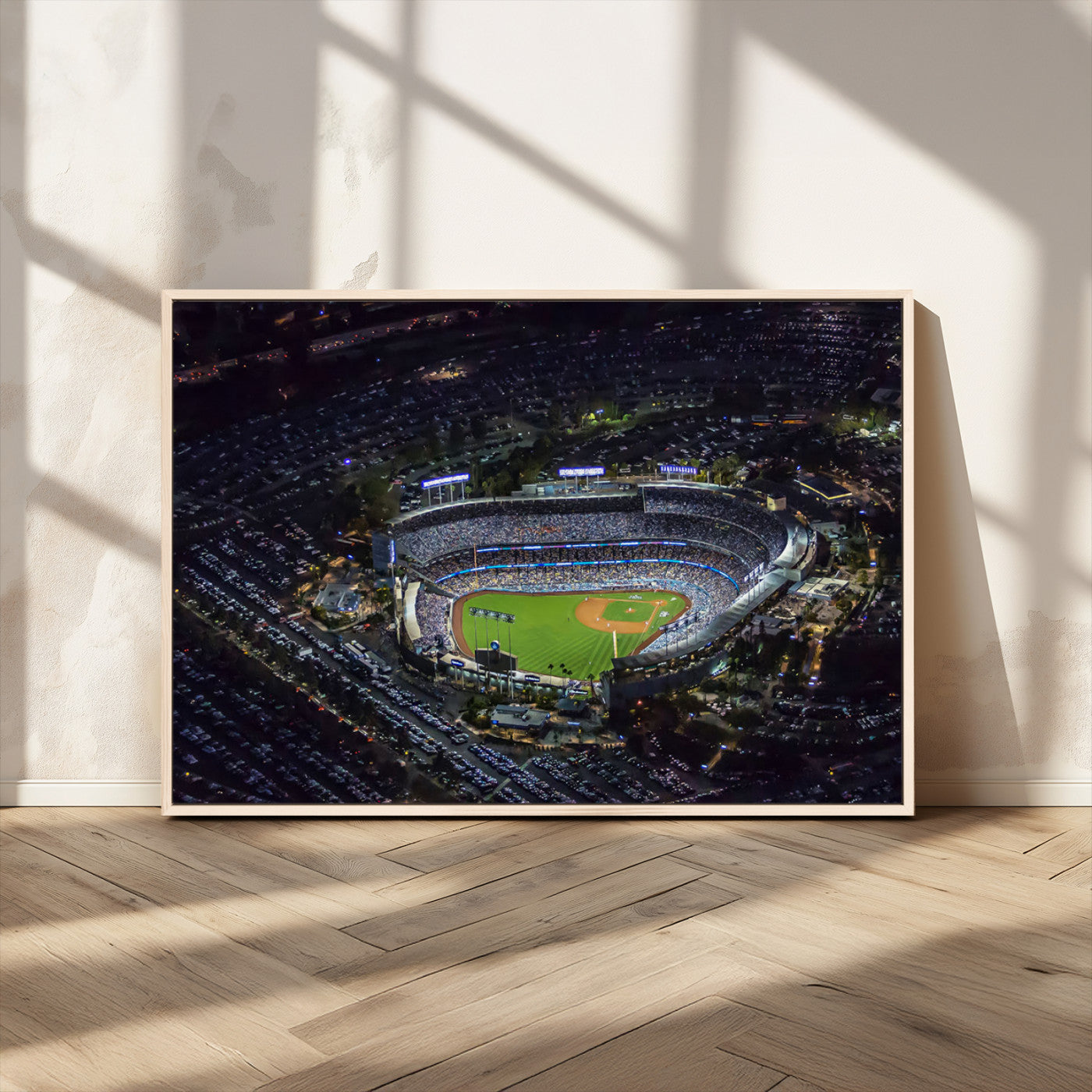 MGV-FC-36X24 - Los Angeles Dodgers Baseball Team Print - California Dodger Stadium Wall Art Canvas Print