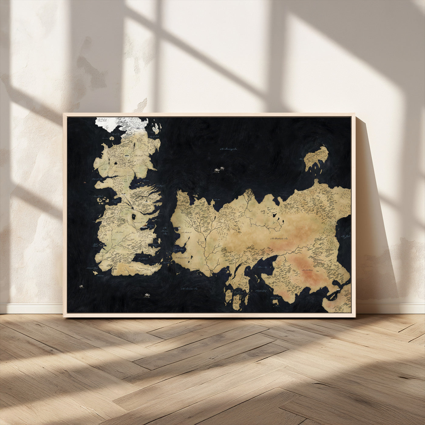 MGV-FC-36X24 - Push Pin World Map Canvas Print – Framed Wall Art for Couples to Track Their Travels – Anniversary
