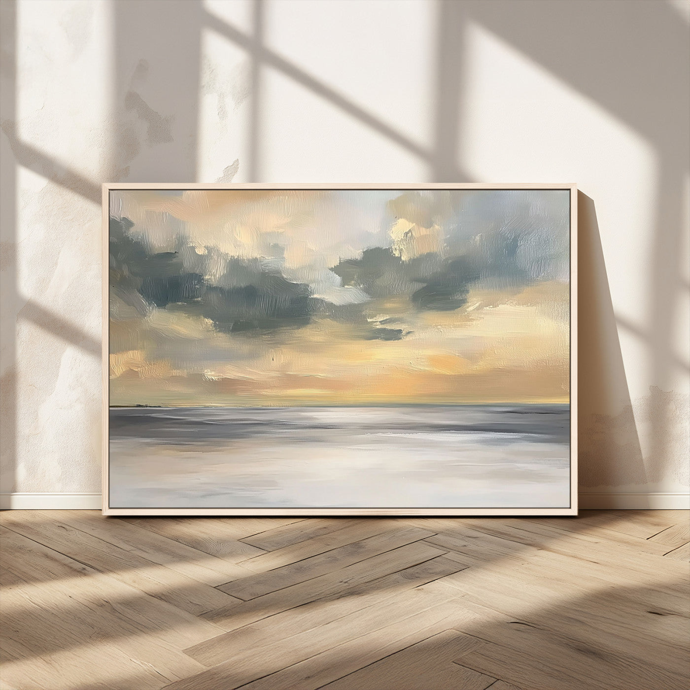 MGV-FC-36X24 - Modern Coastal Artwork with Vibrant Abstract Ocean Waves Wall Art Canvas Print for Contemporary