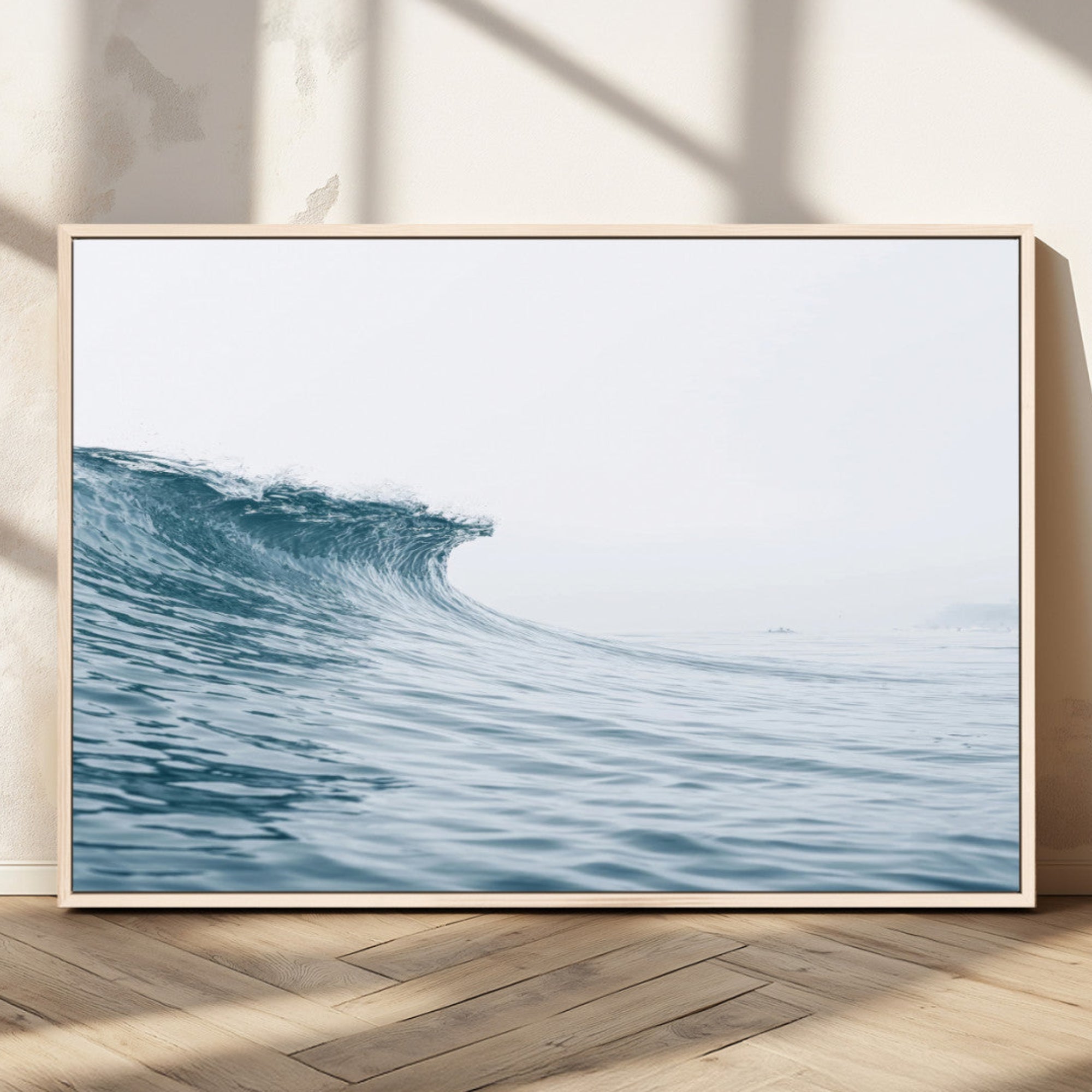 87750525-MGV-CV-36X24-Ocean Wave Wall Art Canvas Print – Framed Coastal Decor Art Picture Modern Ocean Artwork for Home Office