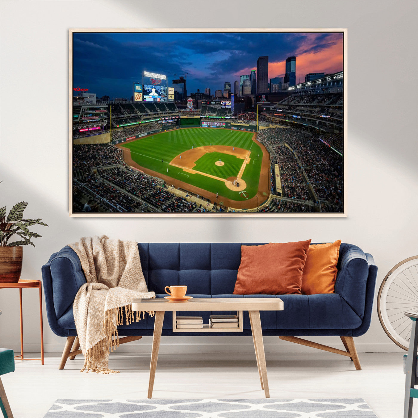 68222753-MGV-CV-36X24-Target Field Wall Art Canvas Print, Baseball Stadium Print, Minneapolis Major League Baseball's Minnesota Twins
