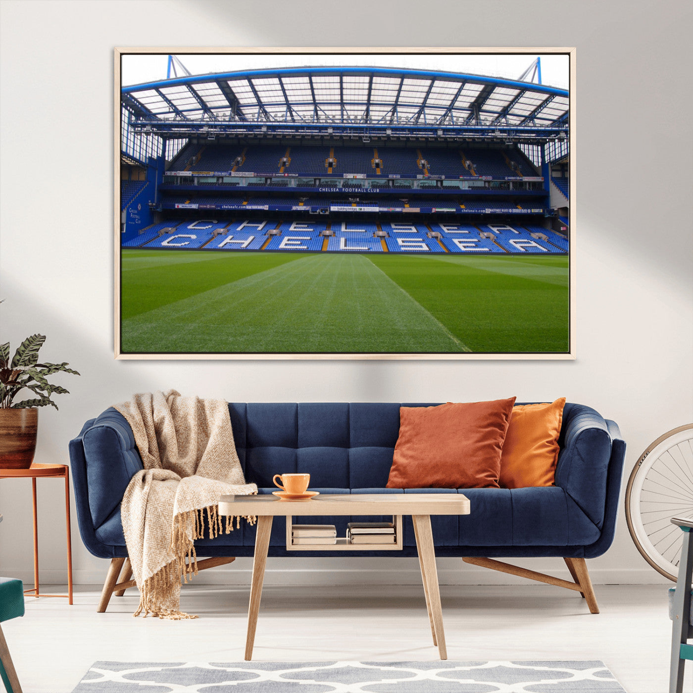 38616413CHELSA-MGV-CV-36X24-Stamford Bridge Chelsea Football Stadium Canvas Wall Art Print – Immersive Stadium Experience for Soccer Fans – Ready to Hang