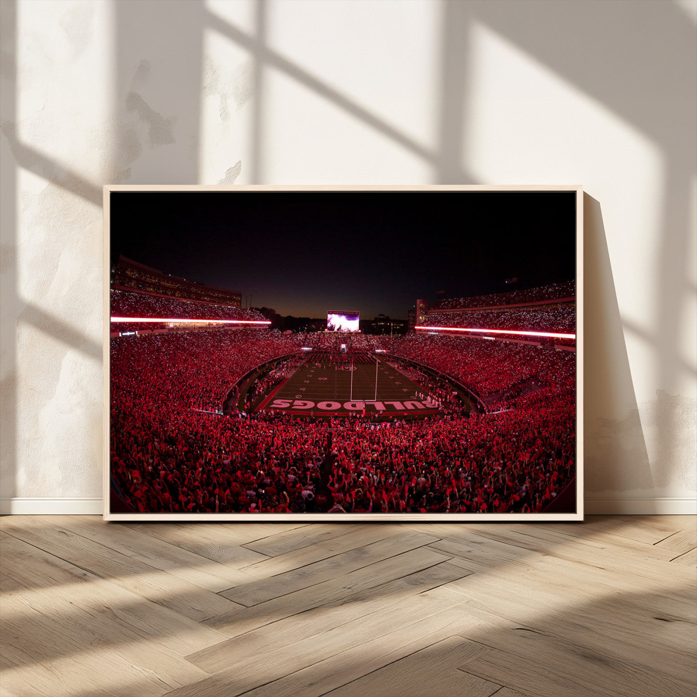 Dooley Stadium Wall Art Print, Sports Arena Canvas Wall Art, Dooley Field at Sanford Stadium Canvas Print, Modern Athletic Field Art Printing