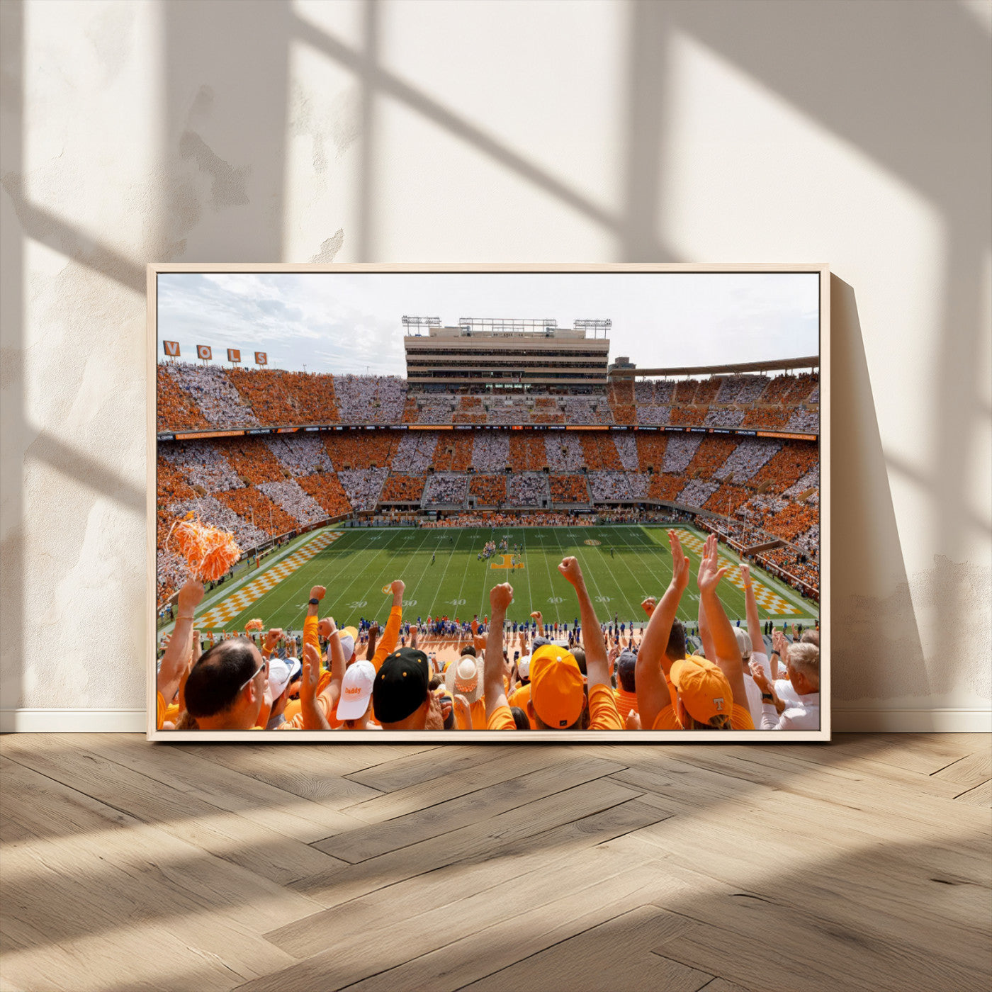 76011417-MGV-CV-36X24-Tennessee Neyland Stadium Wall Art Print, Sports Arena Canvas Wall Art, Panoramic Stadium Canvas Print, Modern Athletic Field Art Printing