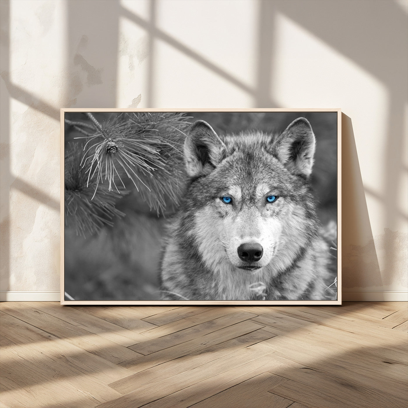 MGV-FC-36X24 - Wild Wolf Blue Eye Wall Art Canvas Print