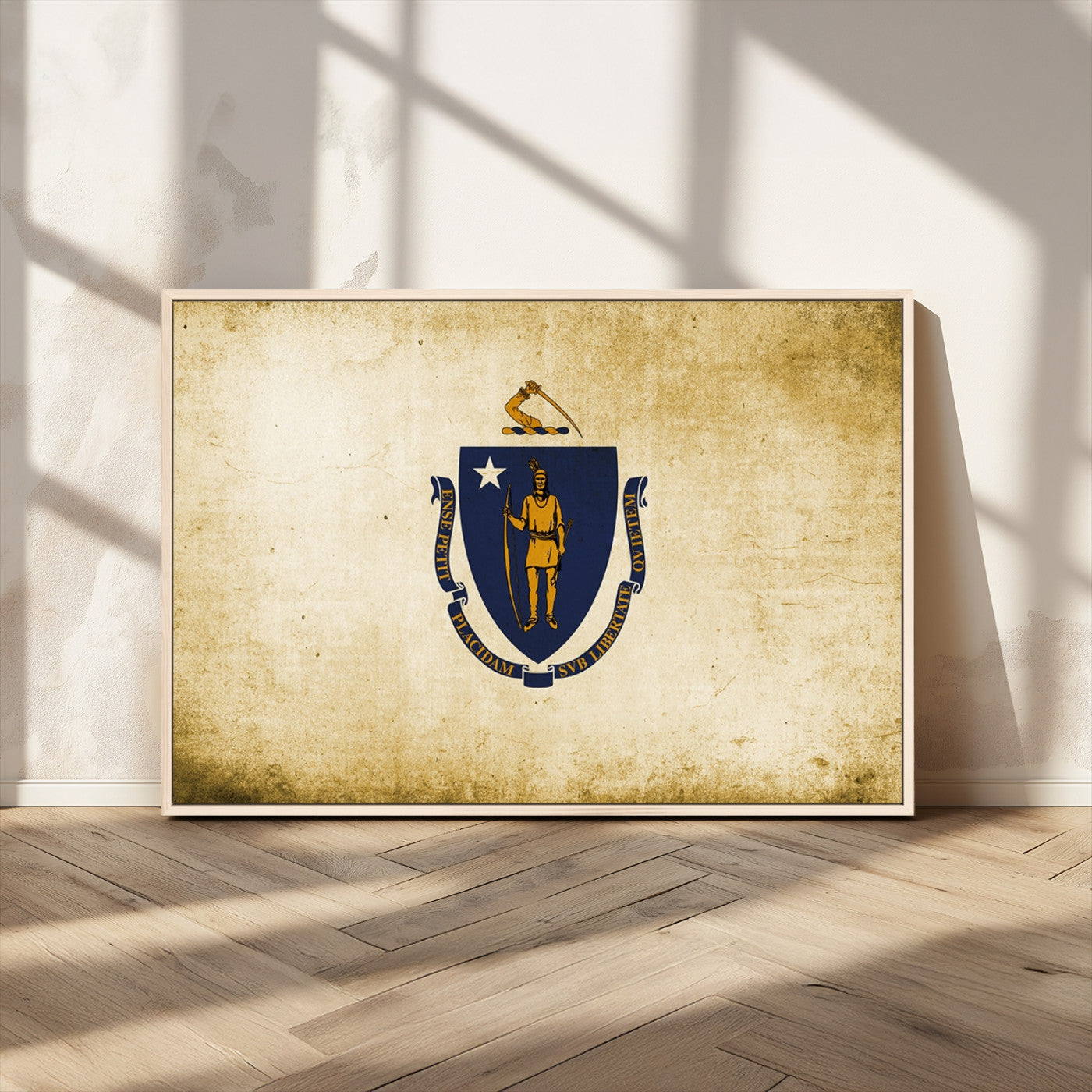 MGV-FC-36X24 - Massachusetts Flag Wall Art Canvas Print
