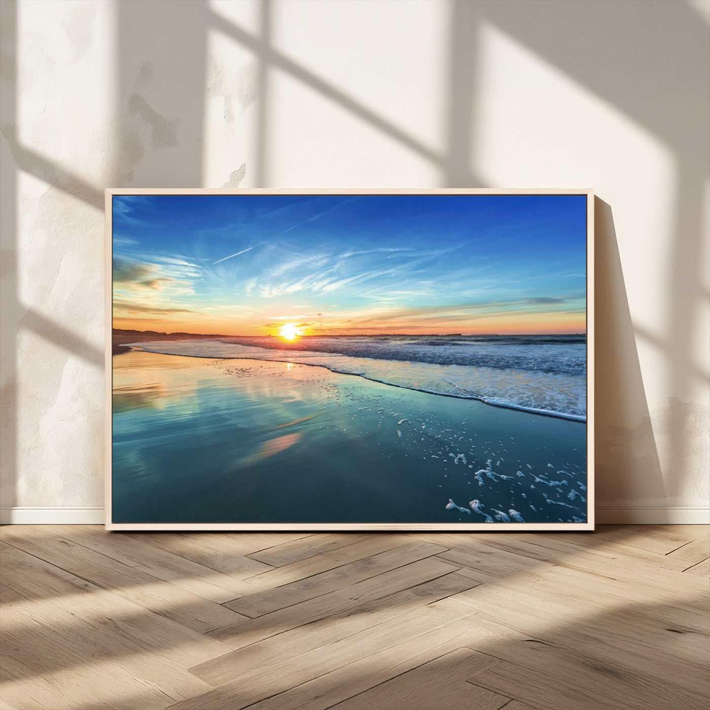 MGV-FC-36X24 - Blue Sky and Beach Wall Art Canvas Print