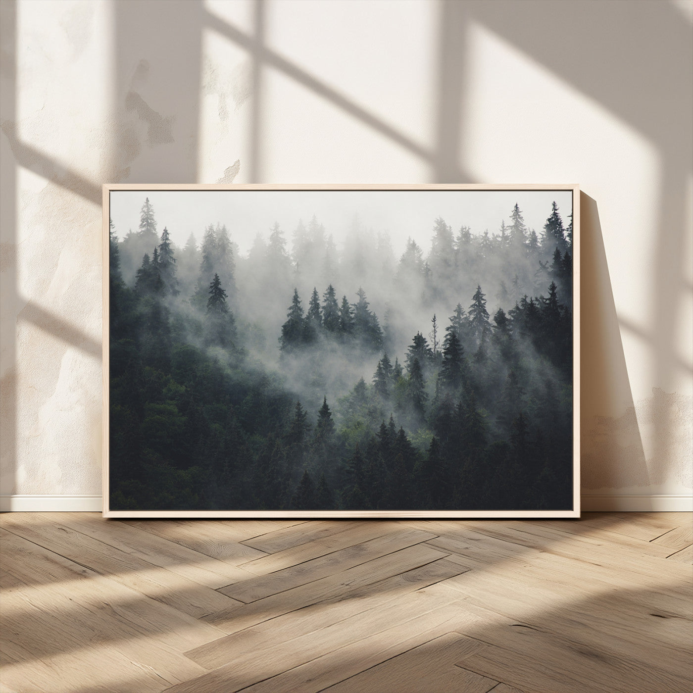 MGV-FC-36X24 - Nature Wall Decor - Serene Triptych Nature Print – Woodland Landscape Decor for Living Room or