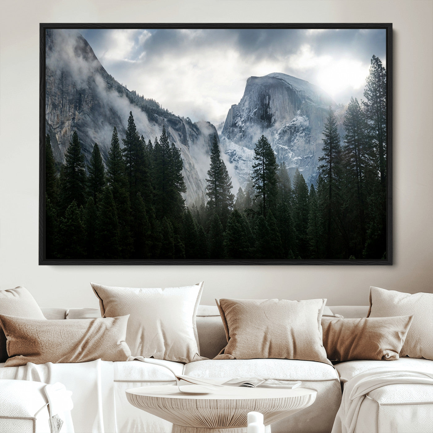 98725-MGV-CV-36X24-Wall Art Foggy Forest Landscape Canvas Print