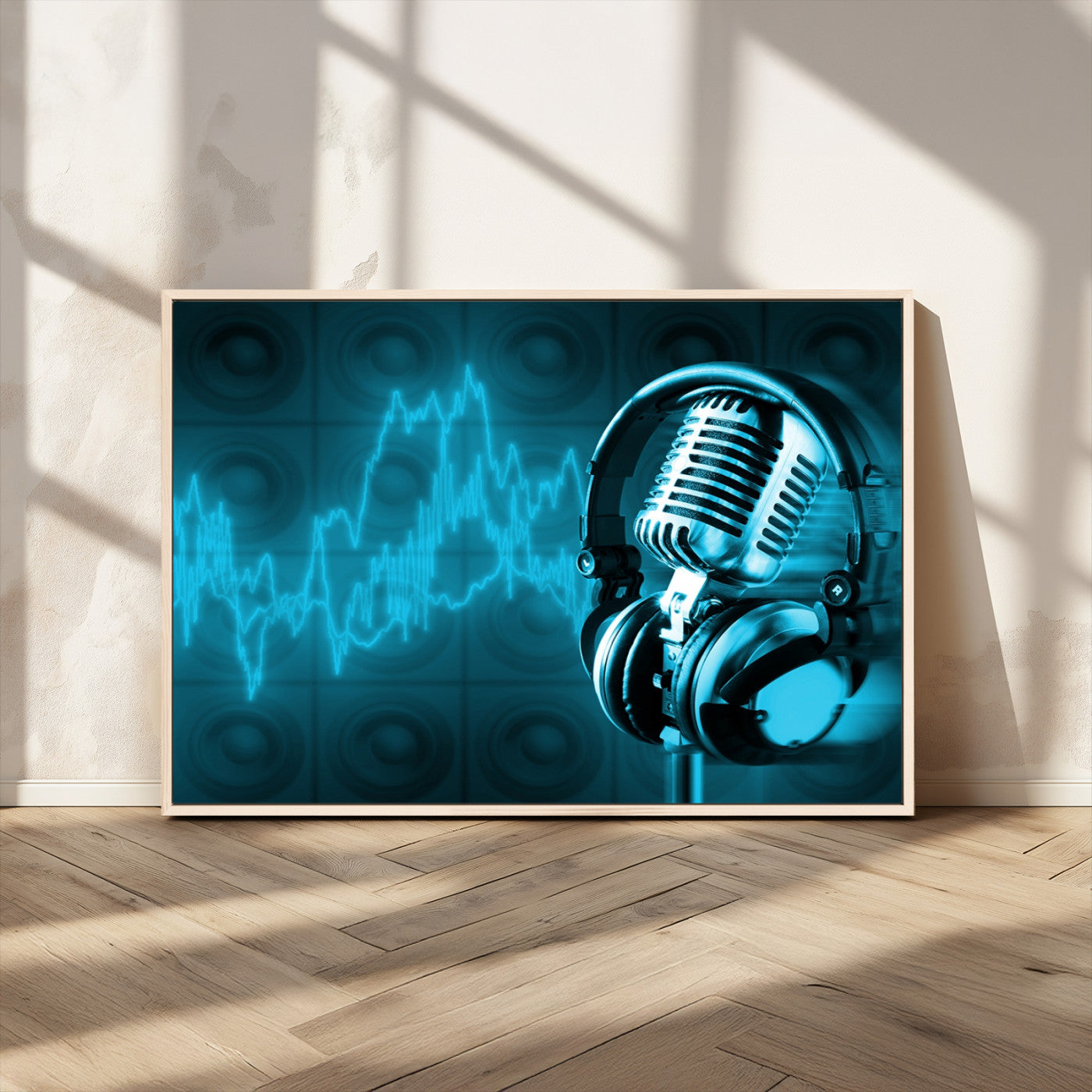 MGV-FC-36X24 - Music and Microphone Wall Art Canvas Print
