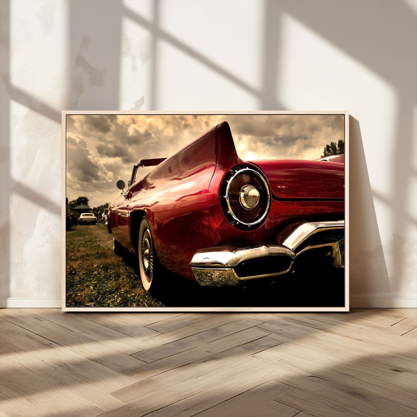 MGV-FC-36X24 - Red Classic Car Wall Art Canvas Print