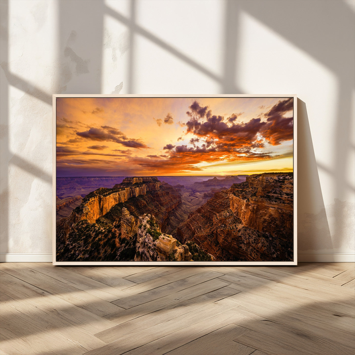 MGV-FC-36X24 - Mesmerizing Sunset from Grand Canyon Nal Park Wall Art, Grand Canyon Canvas Print