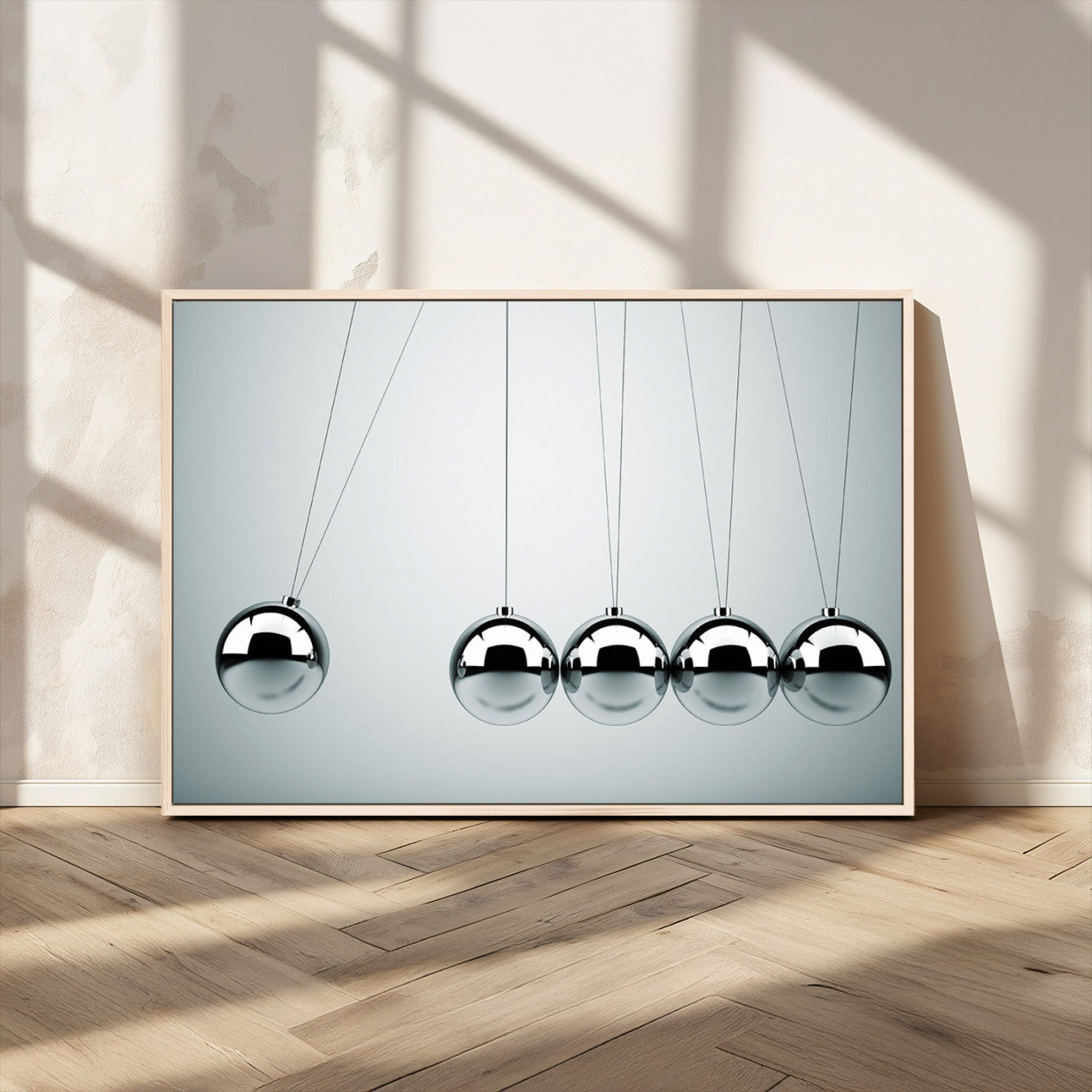 MGV-FC-36X24 - Newton's Cradle Wall Art Canvas Print, Framed Newton Cradle Wall Art