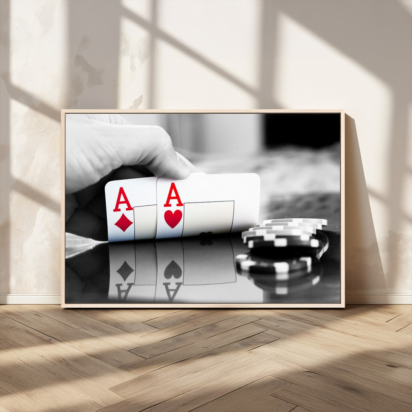 MGV-FC-36X24 - Aces Poker Art Poker Game Wall Art Canvas Print