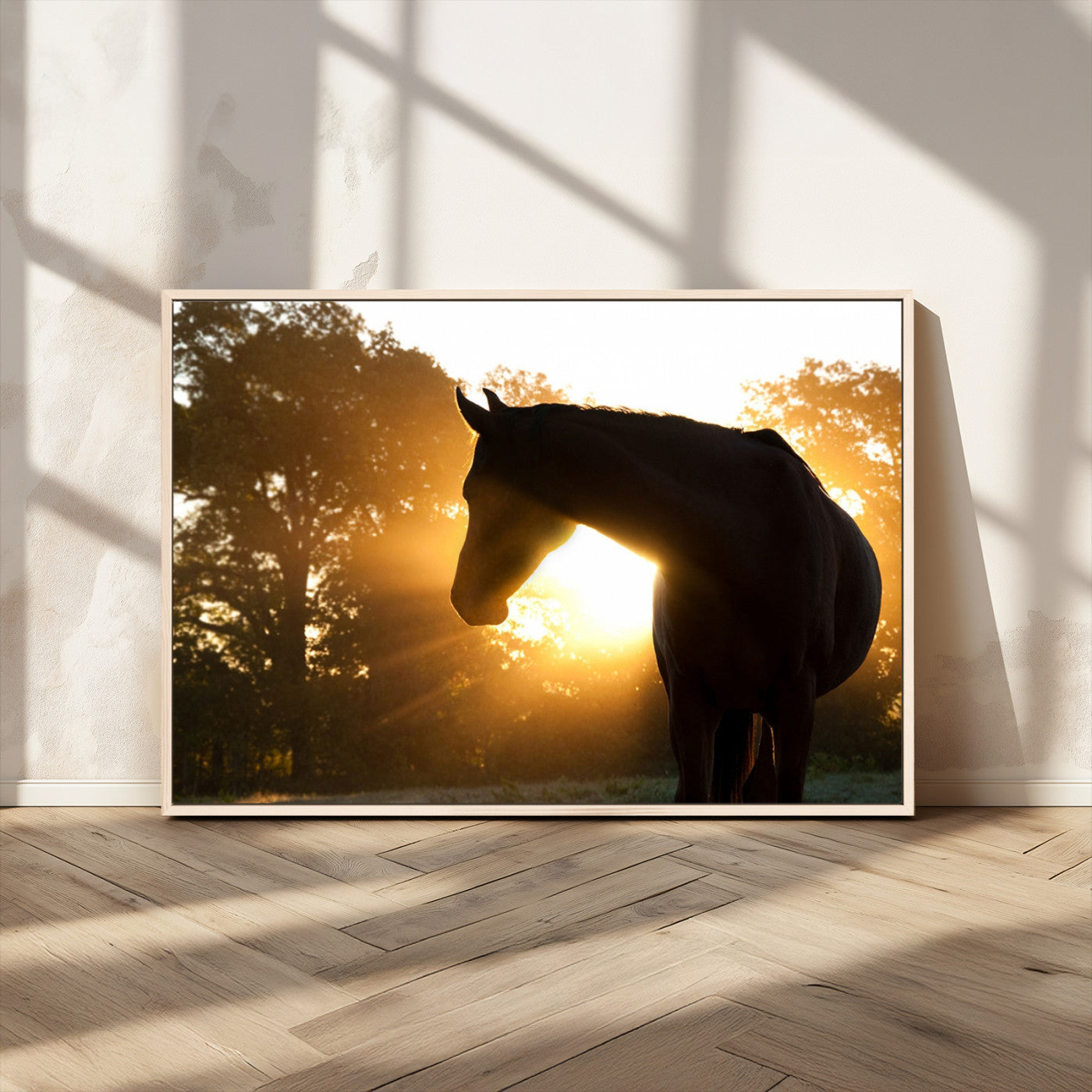 MGV-FC-36X24 - Horse at Sunset Wall Art Animal Canvas Print
