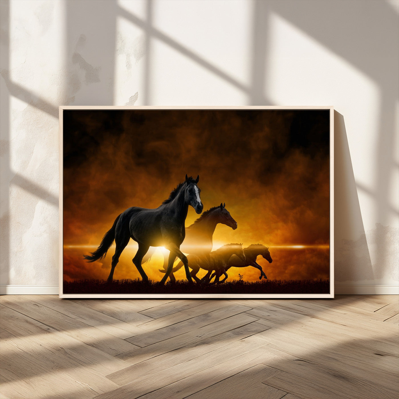 MGV-FC-36X24 - Horse Wall Art Canvas Print, Multi Panel Animal Canvas Print