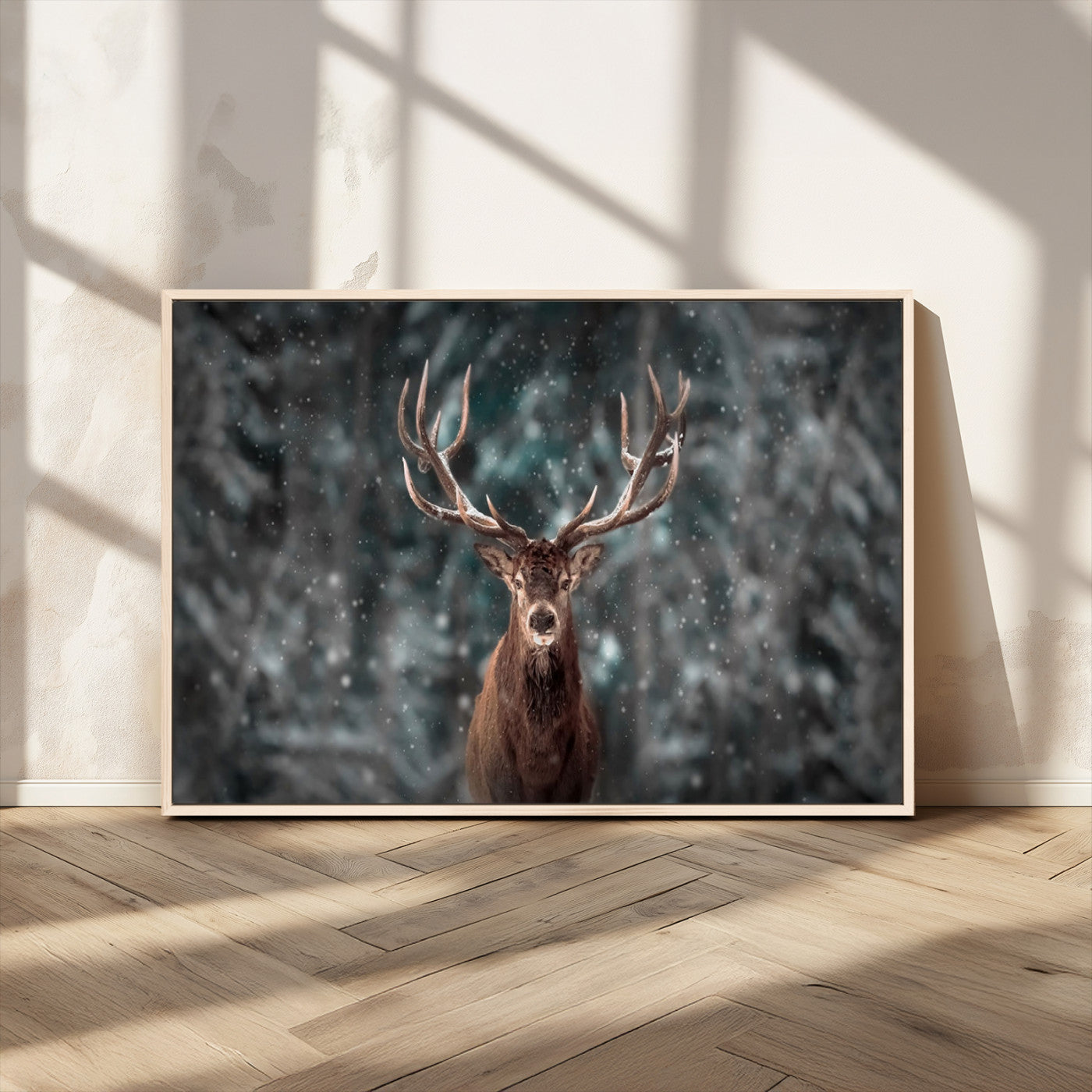 MGV-FC-36X24 - Wall Art Deer Art Animal Canvas, Framed Wall Art Deer Canvas Print