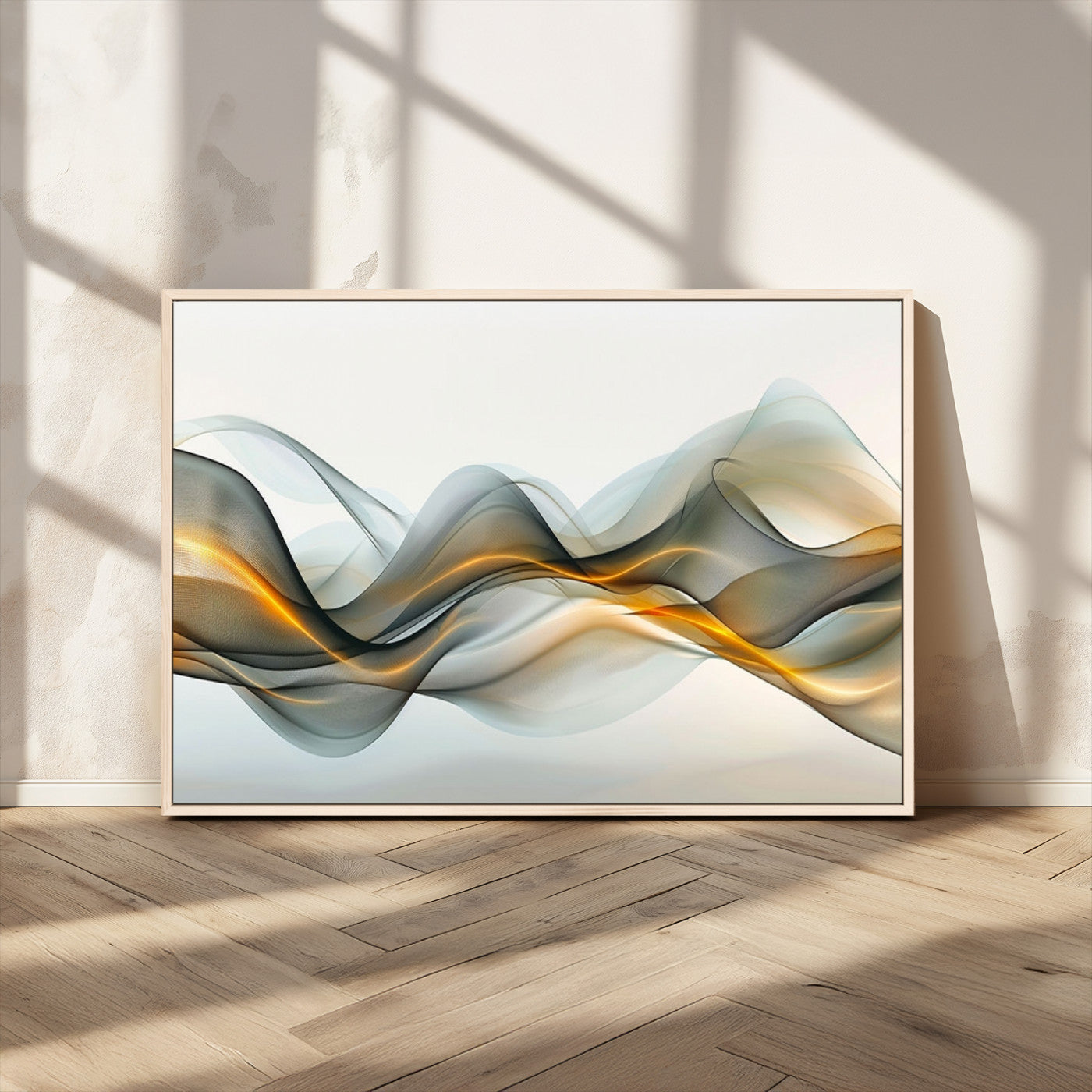 -Abstract Wave Canvas Wall Art – Fluid Contemporary Elegance in Motion – Ready to Hang