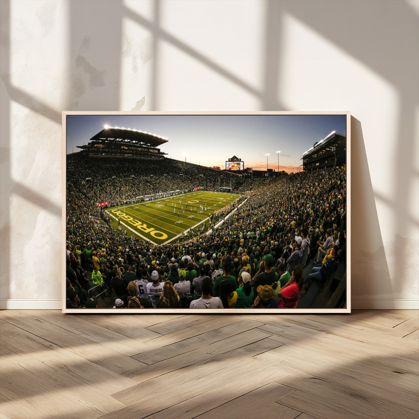 MGV-FC-36X24 - Oregon Stadium Canvas Wall Art - Captivating Game Day Scene at Autzen Stadium, Oregon Ducks Football