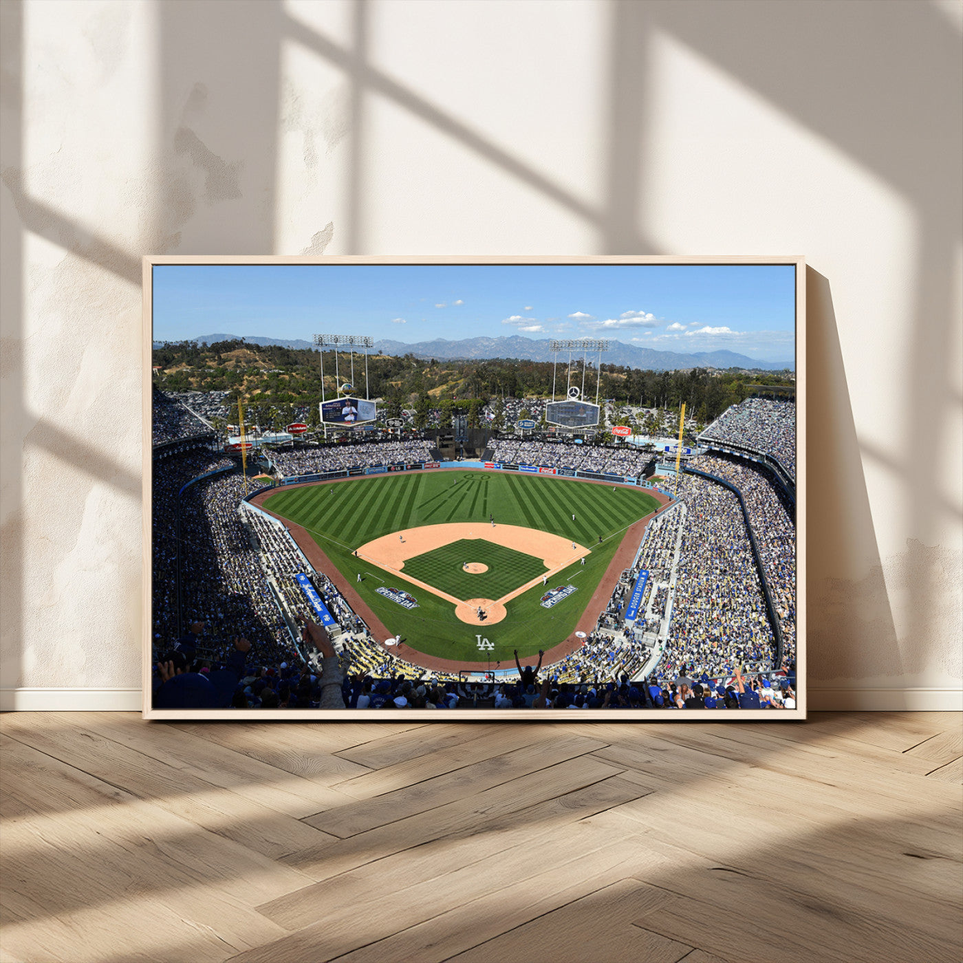 MGV-FC-36X24 - Los Angeles Dodgers Dodger Stadium Wall Art Canvas Print - MLB Baseball Stadium Wall Art Canvas