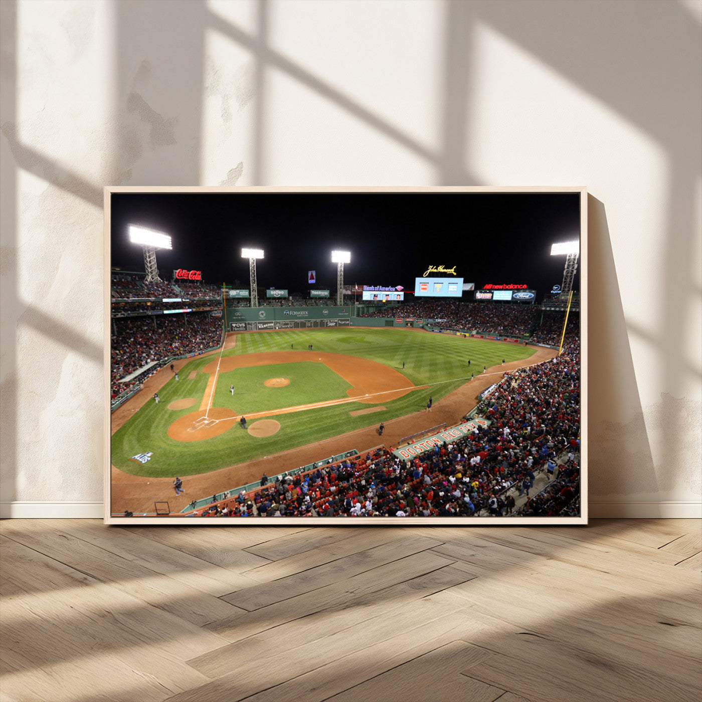 MGV-FC-36X24 - Boston Red Sox Baseball Team Print - Massachusetts Fenway Park Stadium Wall Art Canvas Print