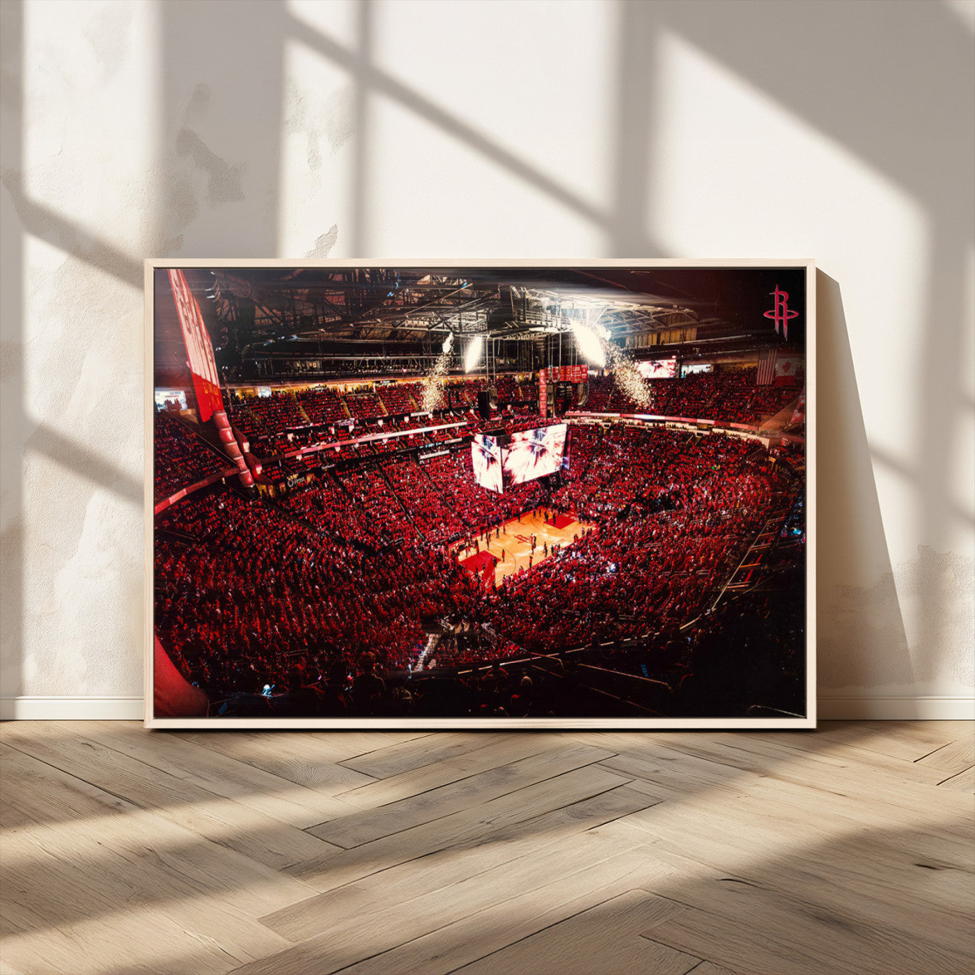 MGV-FC-36X24 - Houston Rockets Basketball Team Print Canvas- Houston Toyota Center Stadium Wall Art Canvas Print