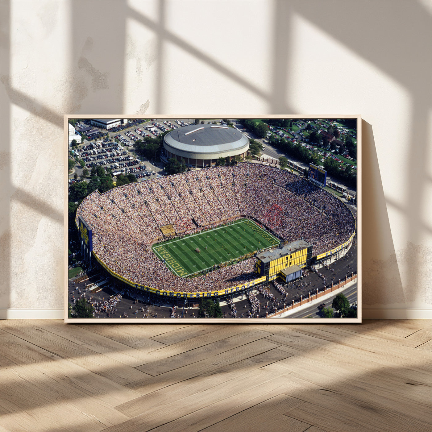 MGV-FC-36X24 - Michigan Wolverines Football Team Print - Ann Arbor Michigan Stadium Print, Michigan Wolverines