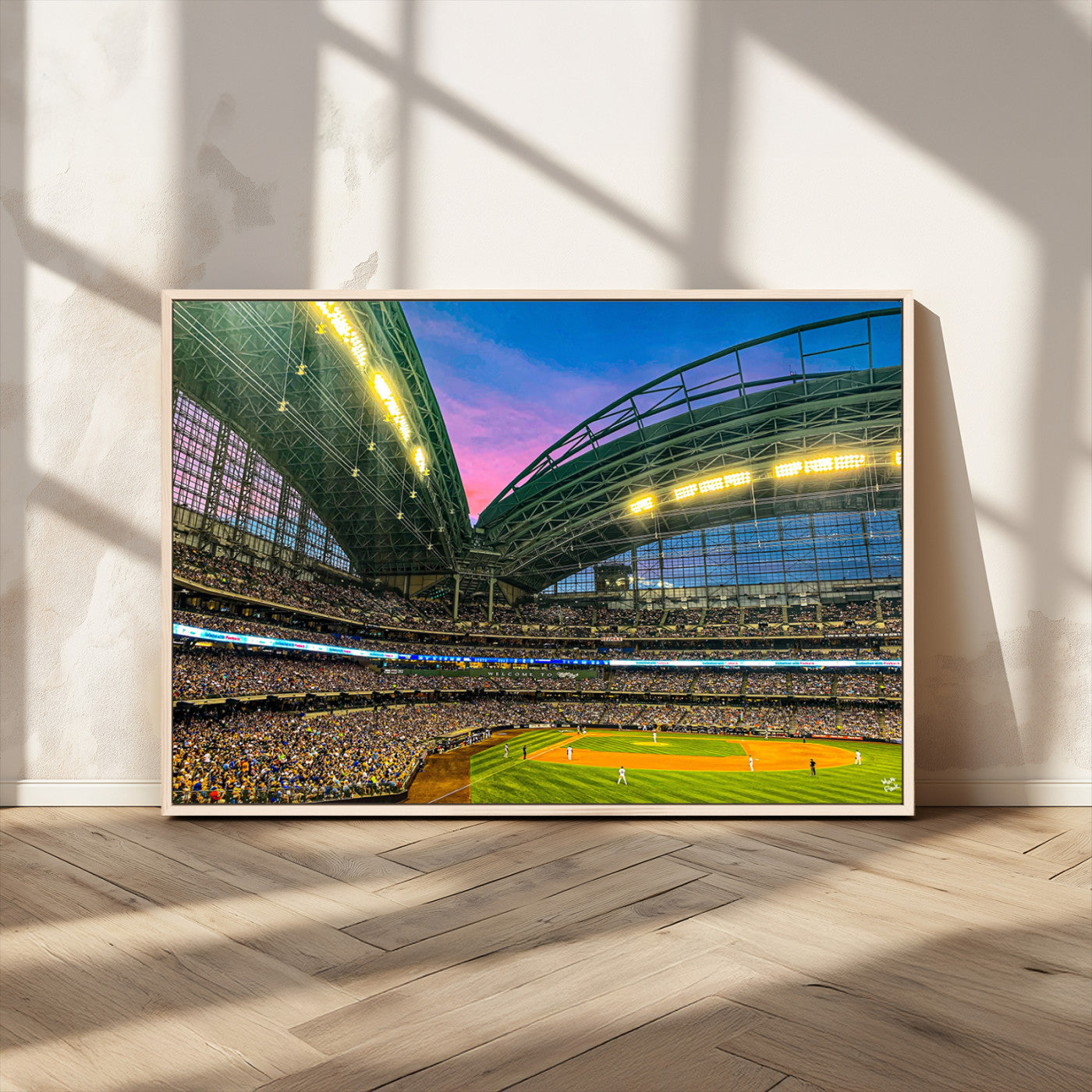 MGV-FC-36X24 - Milwaukee Brewers Baseball Team Print Canvas- American Family Field Stadium Wall Art Canvas Print
