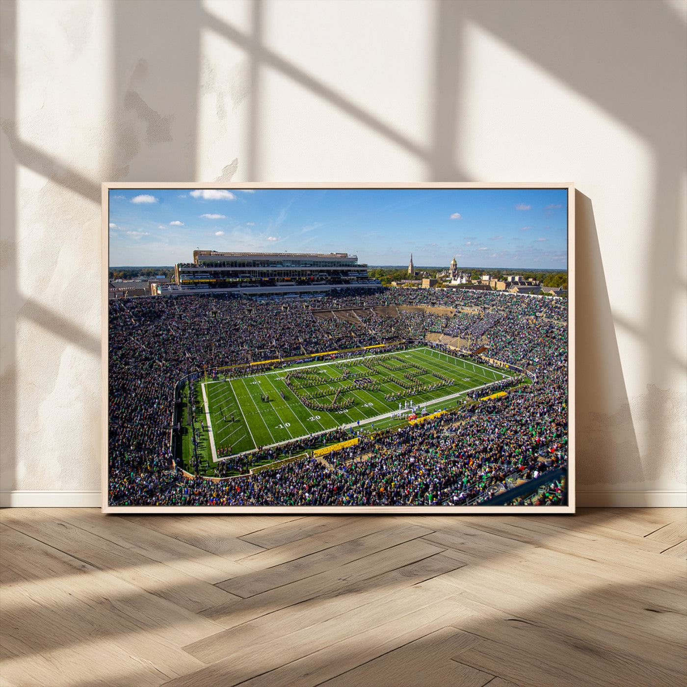 MGV-FC-36X24 - Notre Dame Fighting Irish Football Team Print - Notre Dame Stadium Wall Art Canvas Print