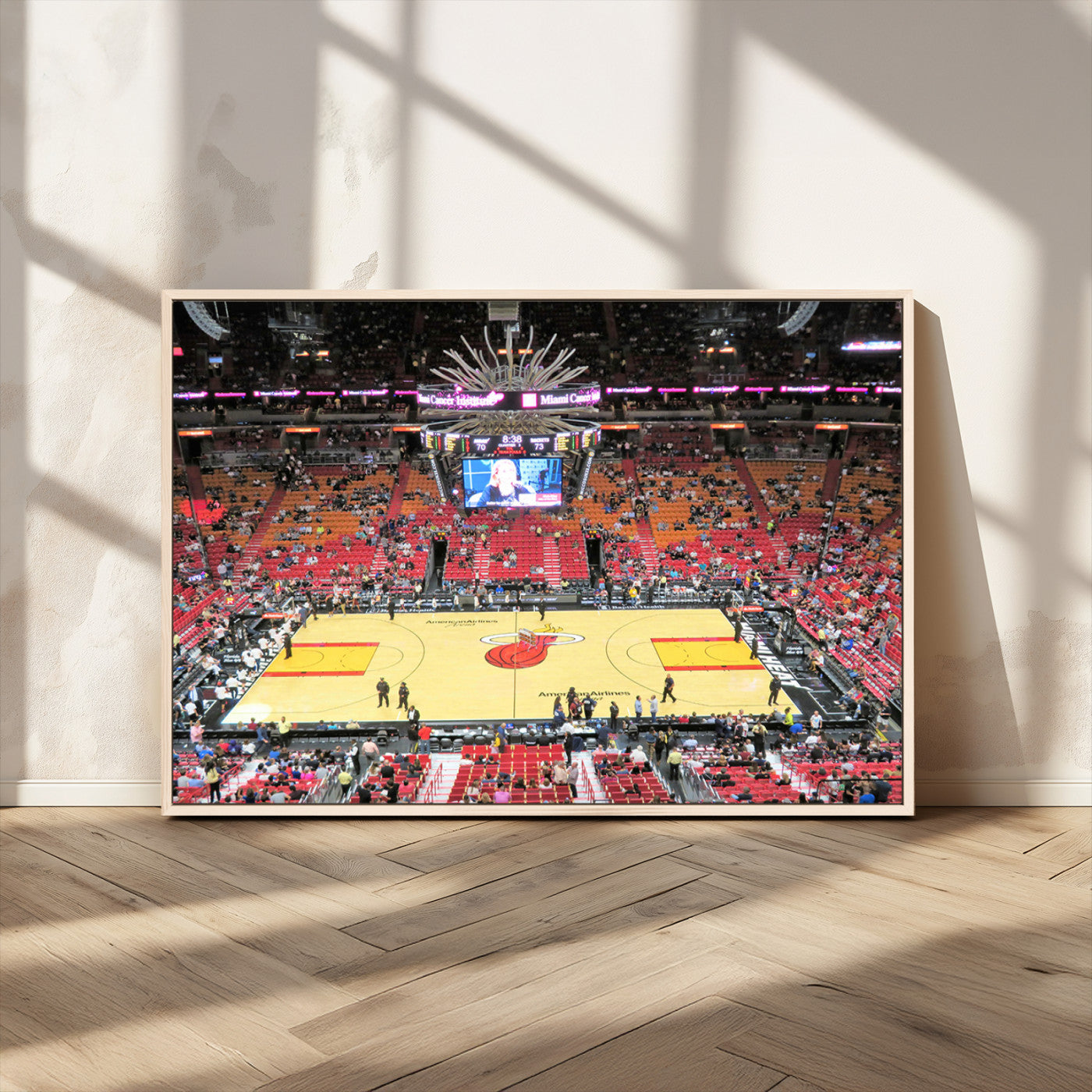MGV-FC-36X24 - Miami Heat Basketball Team Print Wall Art- Kaseya Center Stadium Wall Art Canvas Print
