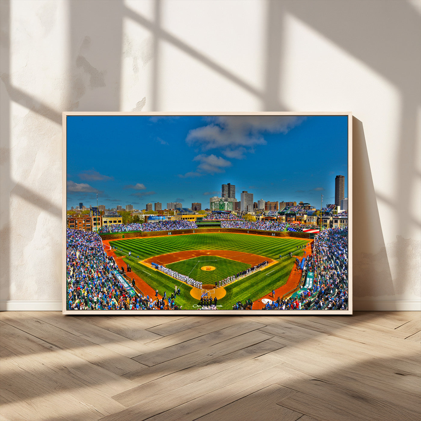MGV-FC-36X24 - Wrigley Field Chicago Cubs Canvas Wall Art - Iconic Baseball Stadium Print for Sports Lovers - Ready