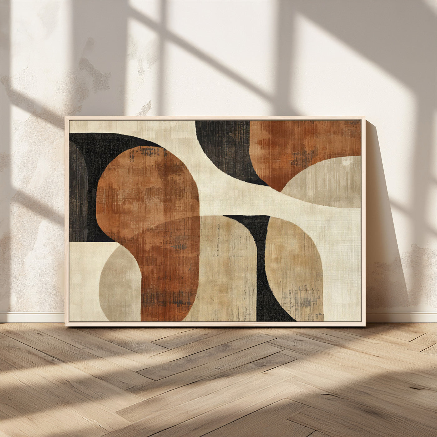 MGV-FC-36X24 - Wabi Sabi Abstract Wall Art Canvas Print | Large Minimalist Modern Geometric Wall Decor for Living