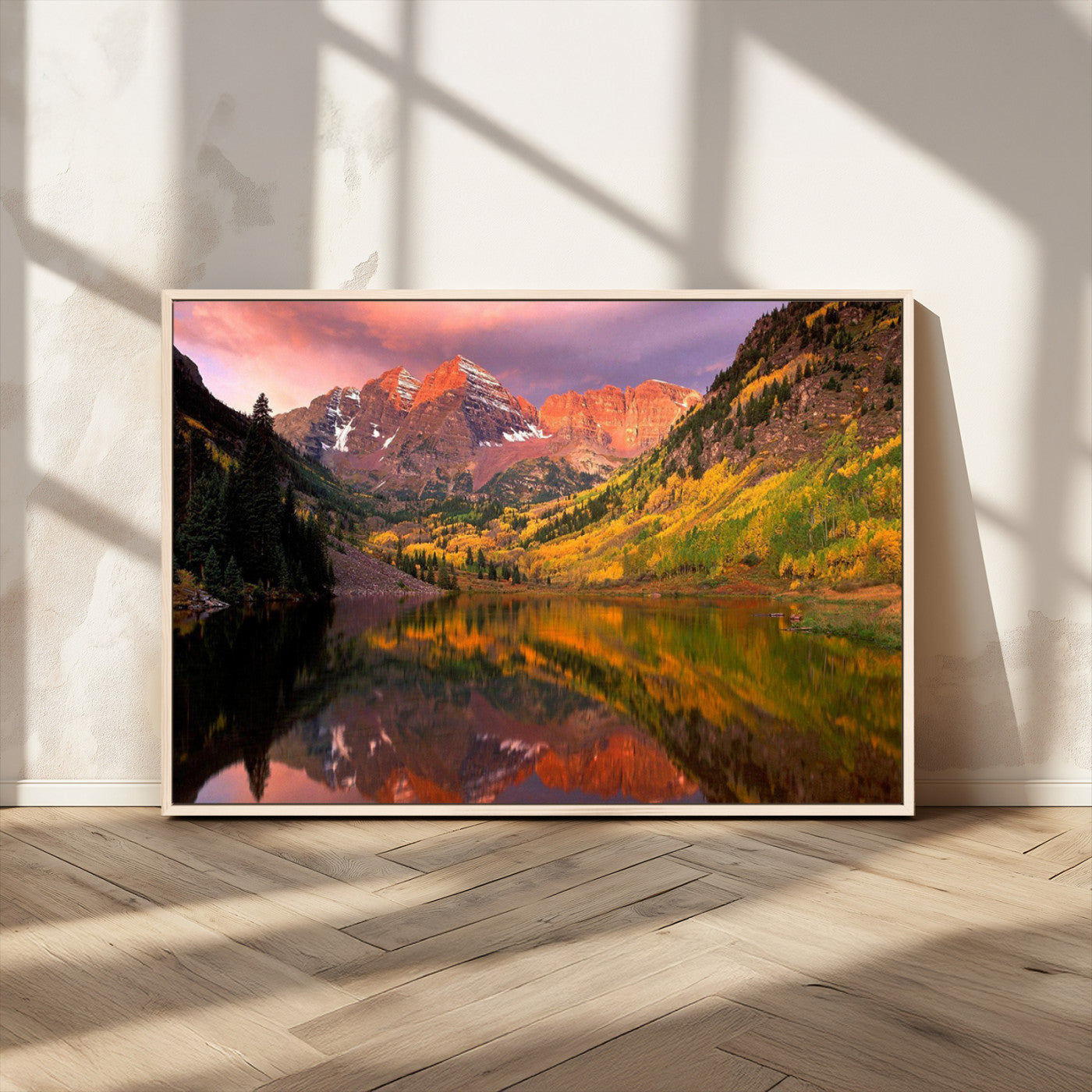 86946-MGV-CV-36X24-Colorado Rockies Mountain Sunset Wall Art | Ready to Hang and Framed | Scenic Nature Landscape