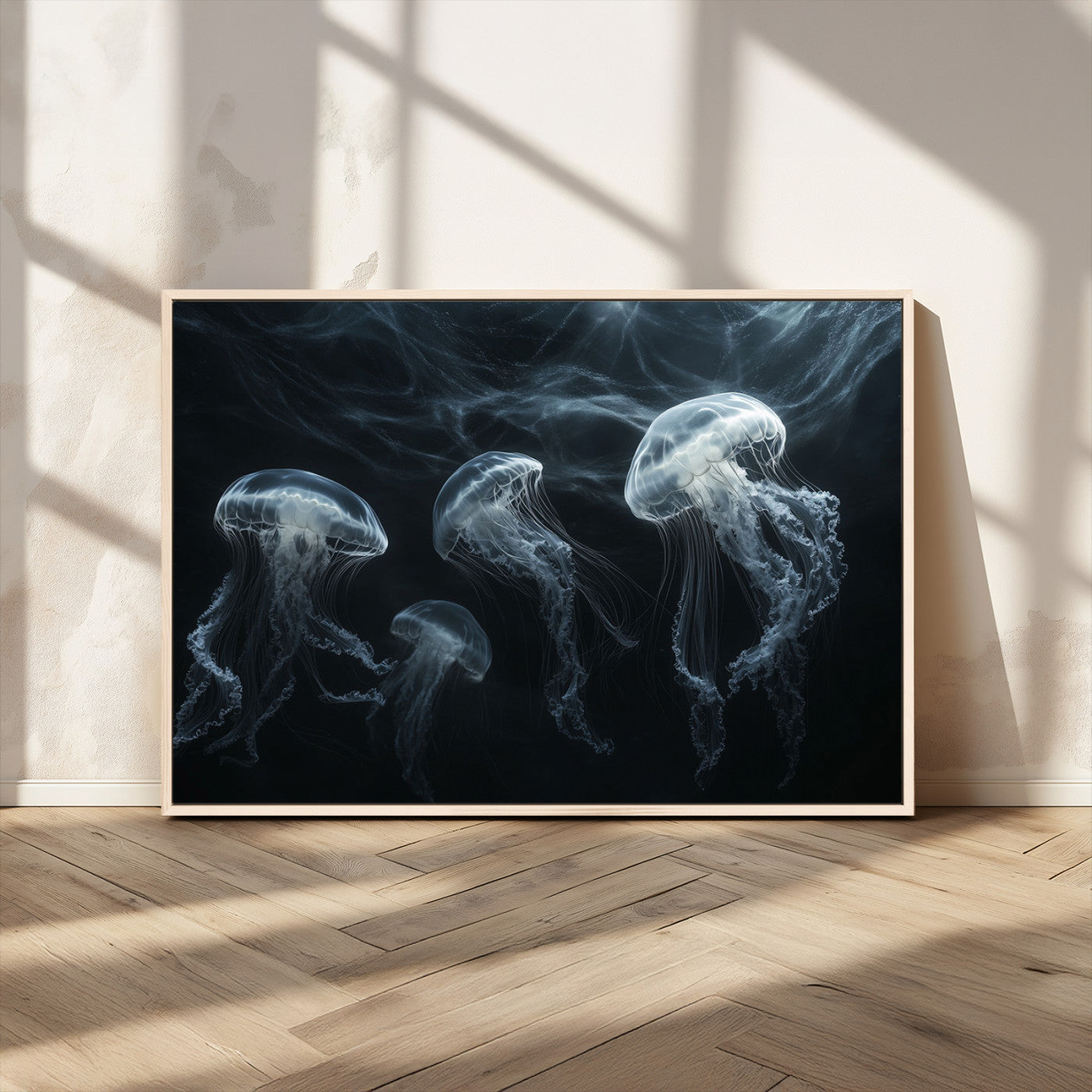 MGV-FC-36X24 - Jellyfish Wall Art Canvas Print, Elegant Wall Decor