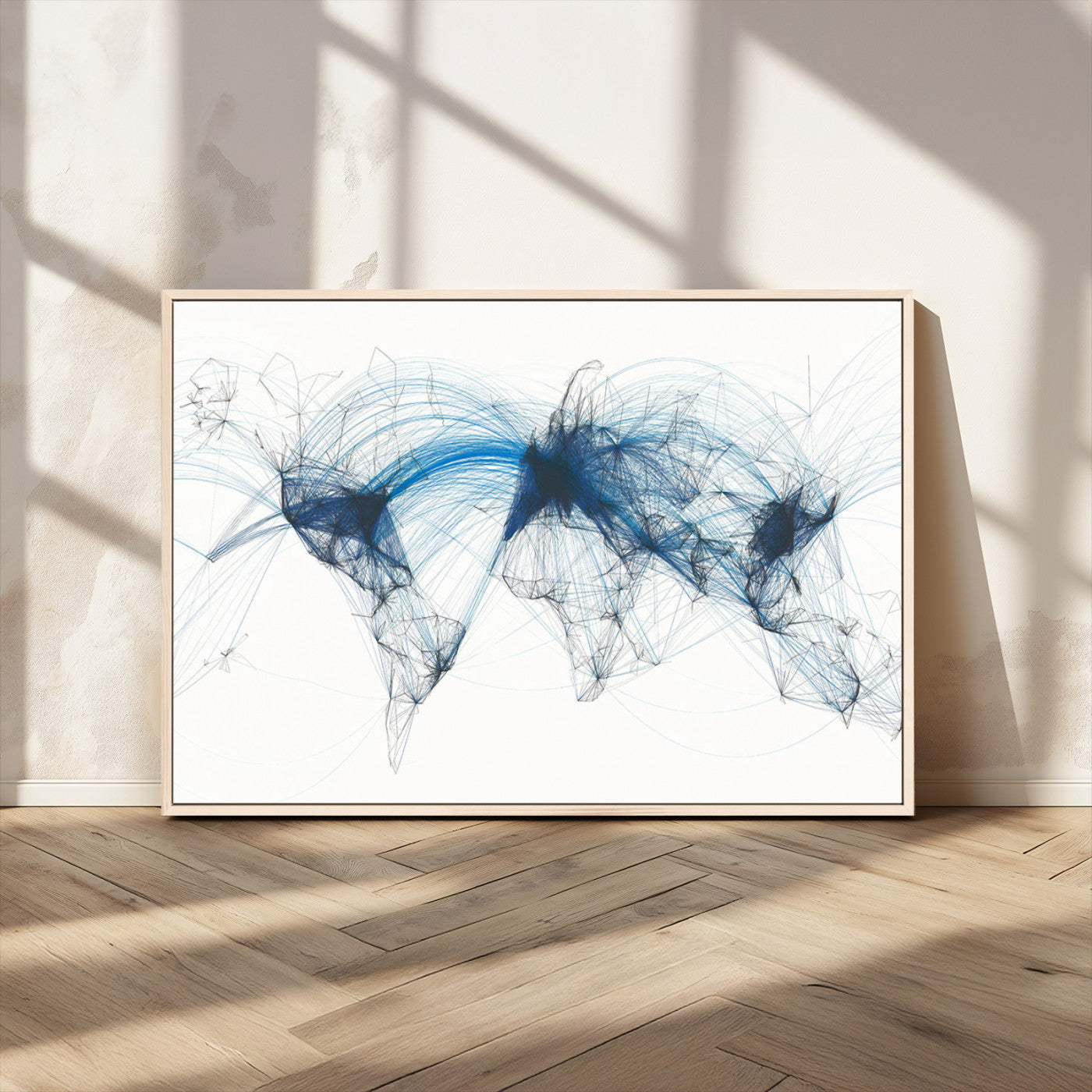 MGV-FC-36X24 - Push Pin World Map Canvas Print – Framed Wall Art for Couples to Track Their Travels – Anniversary