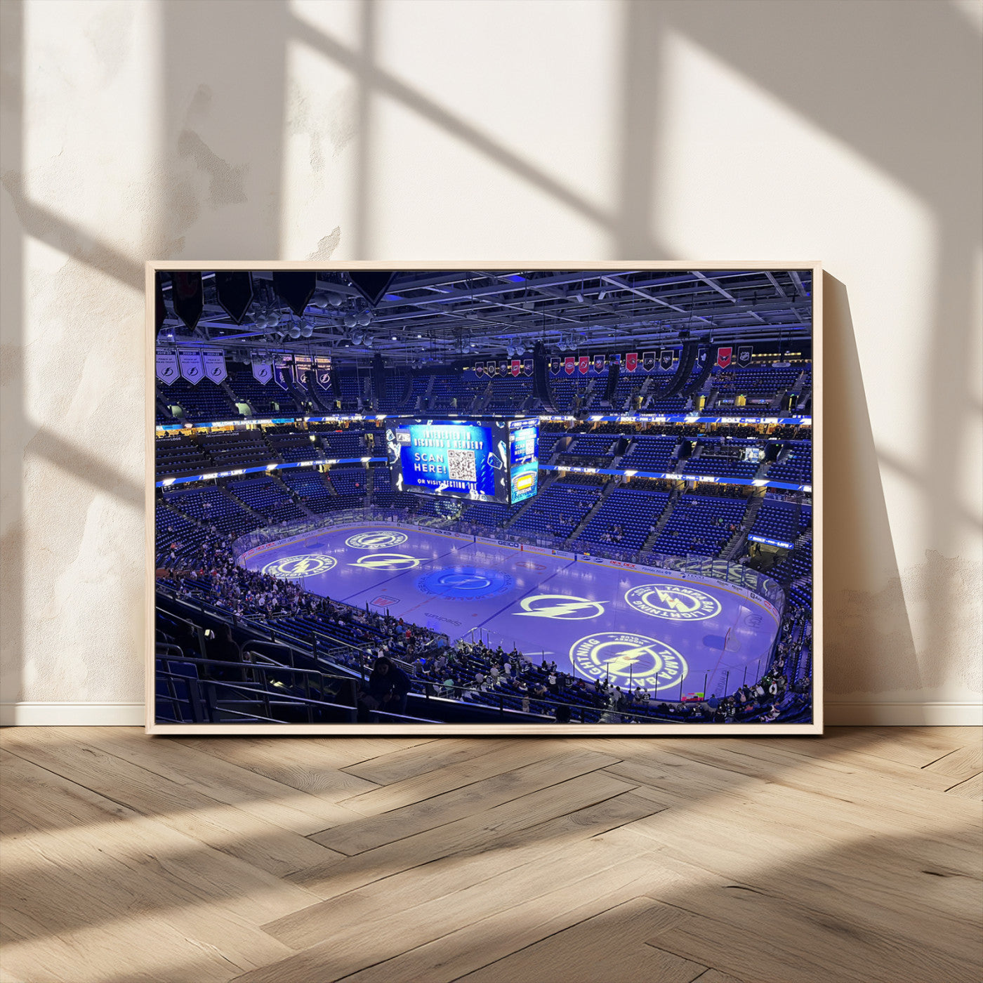 MGV-FC-36X24 - Amalie Arena Florida Wall Art Canvas Print - NHL Hockey Stadium Print Wall Art