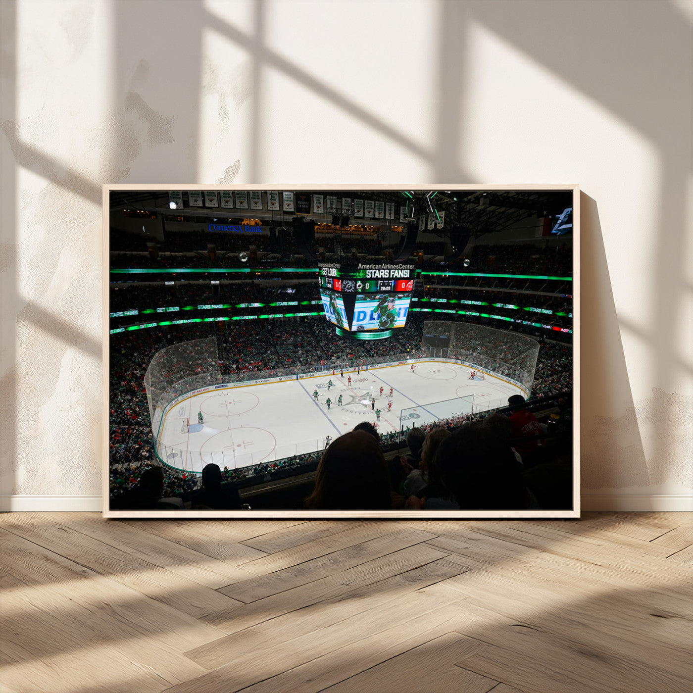 MGV-FC-36X24 - American Airlines Center Dallas Stars Wall Art Canvas Print - Dallas Hockey Arena Stadium Print