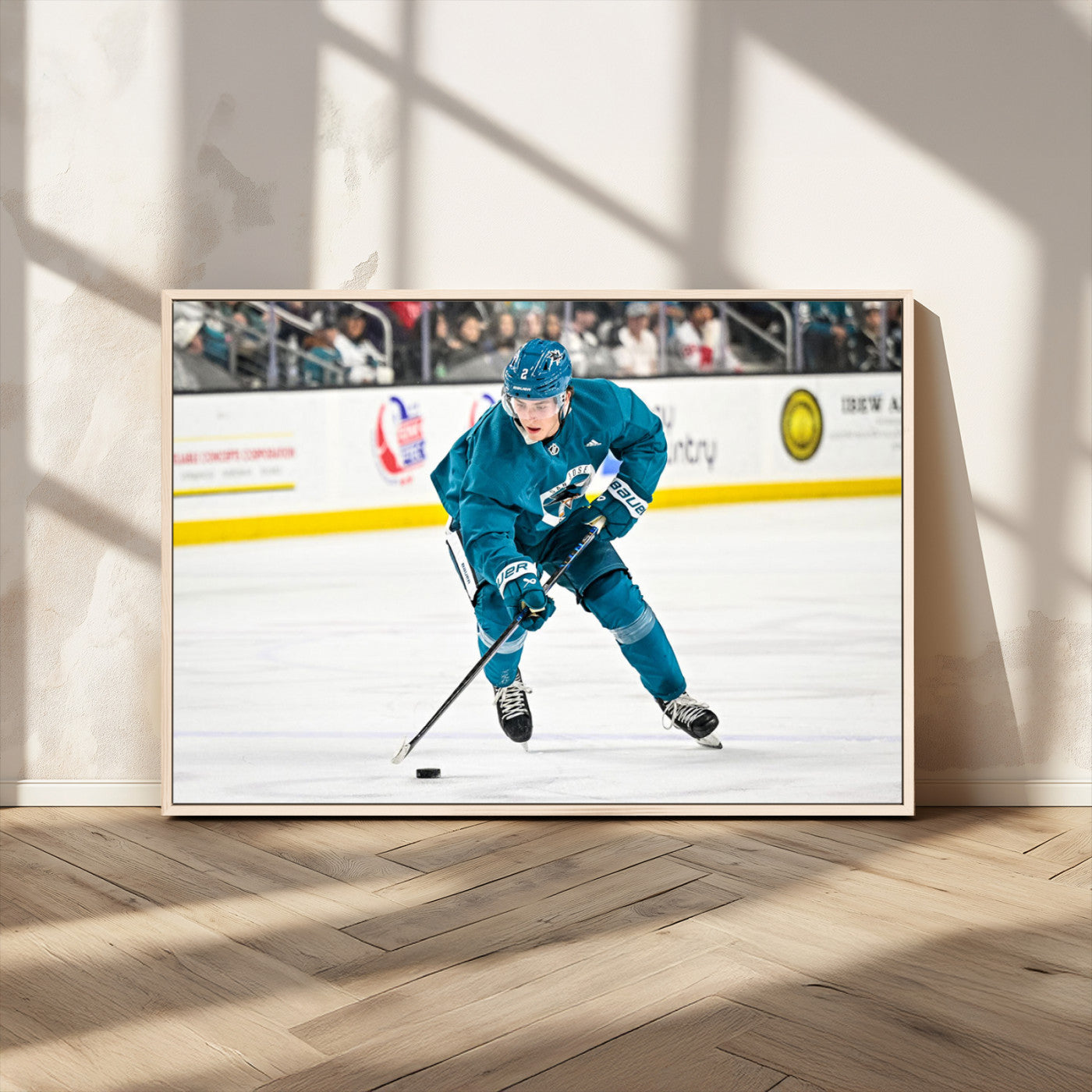MGV-FC-36X24 - San Jose Sharks Ice Hockey Player Wall Art Canvas Print