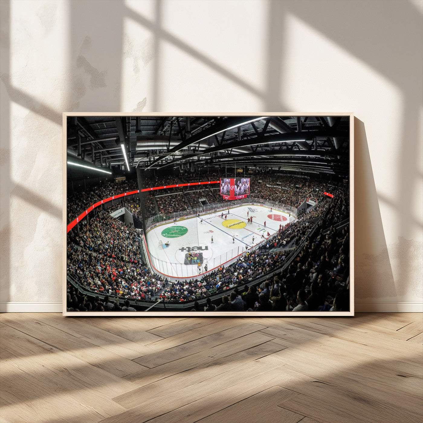 MGV-FC-36X24 - Vaudoise Lausanne Ice Hockey Arena Stadium Wall Art Canvas, Vaudoise Lausanne Ice Hockey Canvas