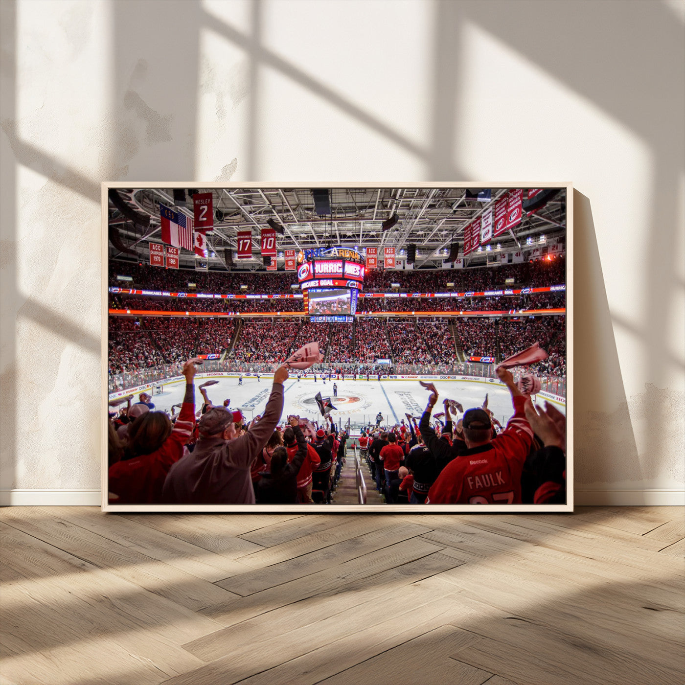 MGV-FC-36X24 - Carolina Hurricanes Ice Hockey Stadium Wall Art, Carolina Hurricanes Canvas Print