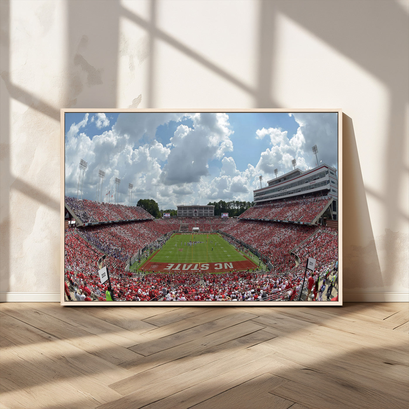 MGV-FC-36X24 - NC State Wolfpack Football Team Print Canvas- Raleigh Carter-Finley Stadium Wall Art Canvas Print