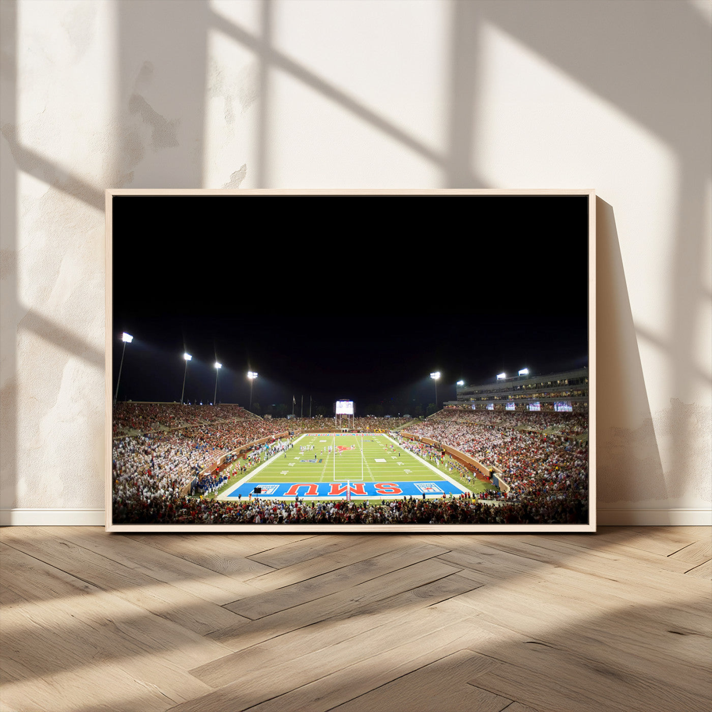 MGV-FC-36X24 - SMU Mustangs Football Team Print - Dallas Gerald J. Ford Stadium Wall Art Canvas Print