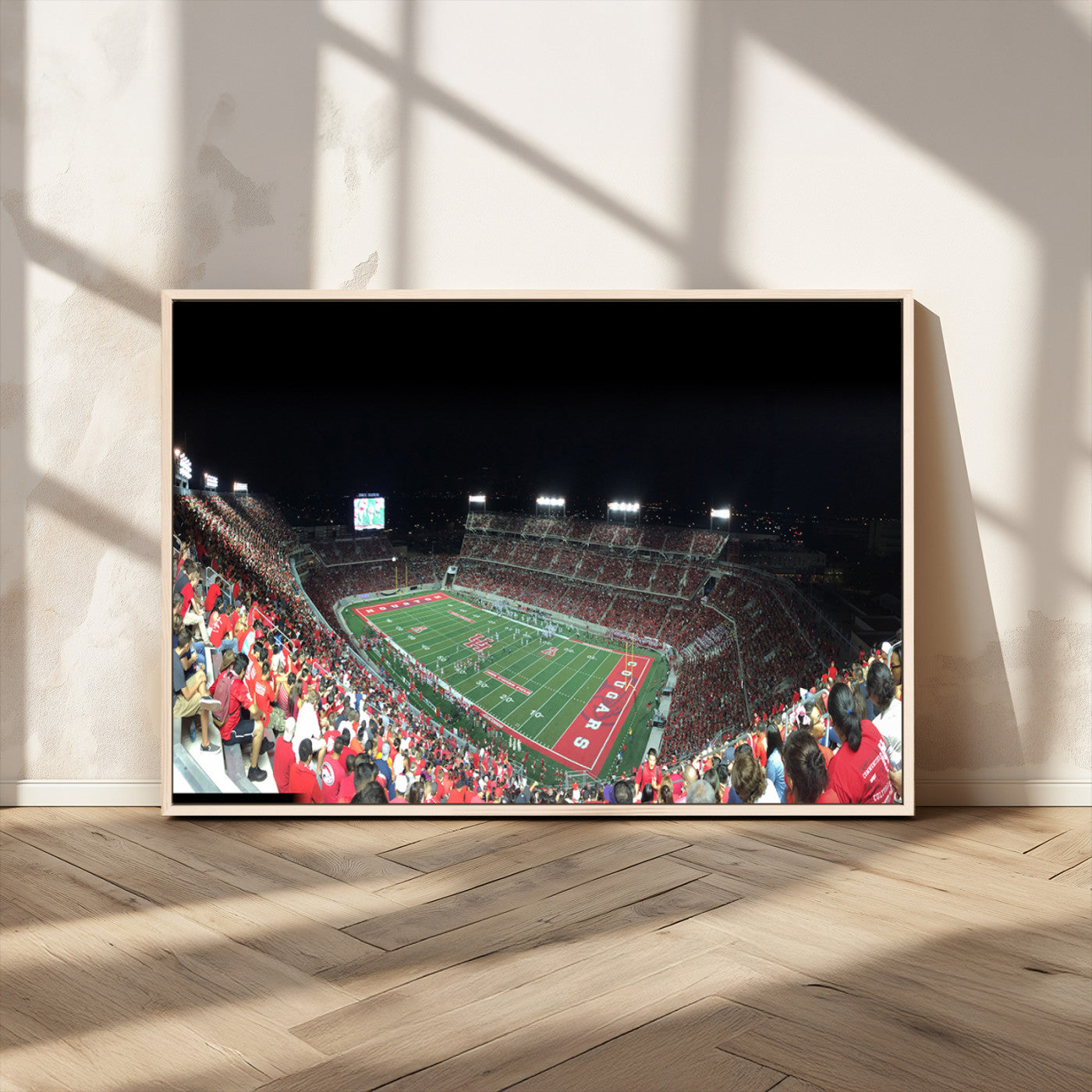 MGV-FC-36X24 - Houston Cougars Football Team Print - Houston TDECU Stadium Wall Art Canvas Print