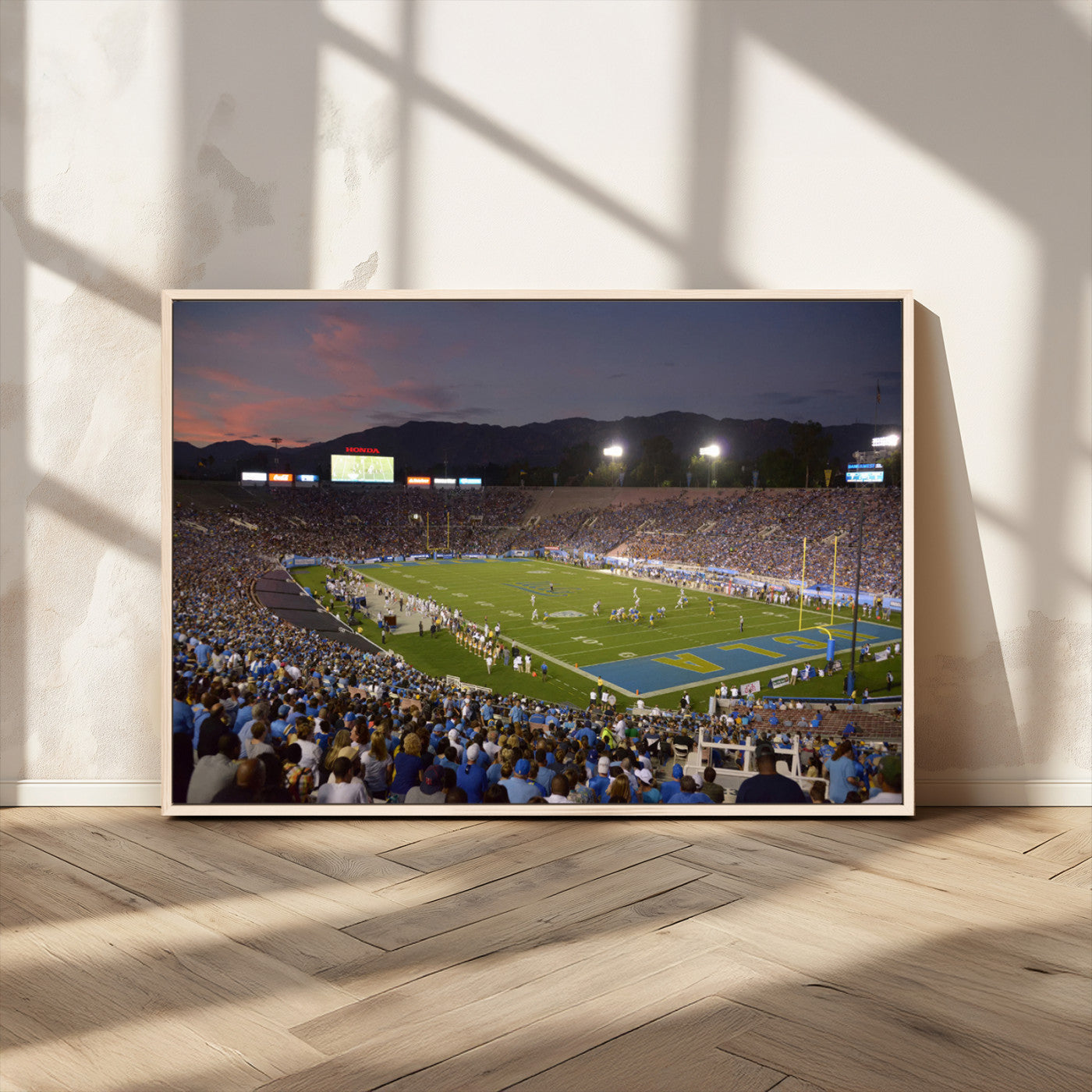 MGV-FC-36X24 - UCLA Bruins Football Team Print - Pasadena Rose Bowl Stadium Wall Art Canvas Print