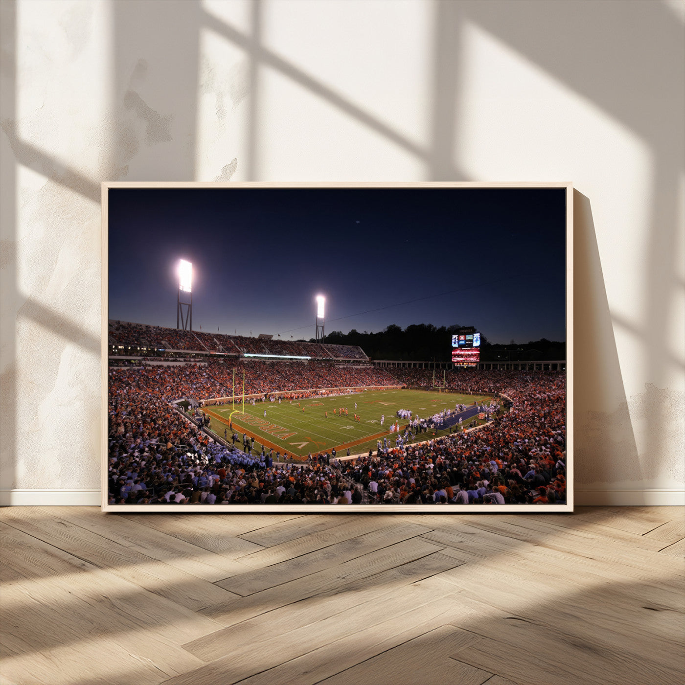 MGV-FC-36X24 - Virginia Cavaliers Football Team Print - Charlottesville Scott Stadium Canvas Print Wall Art