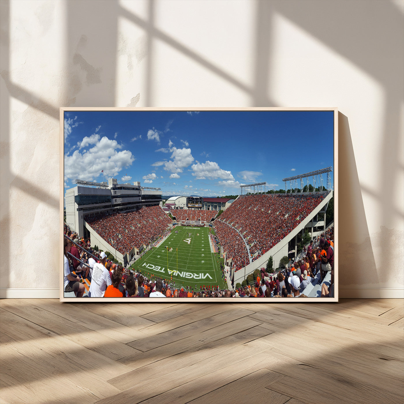 MGV-FC-36X24 - Virginia Tech Hokies Football Team Print - Blacksburg Lane Stadium Wall Art Canvas Print