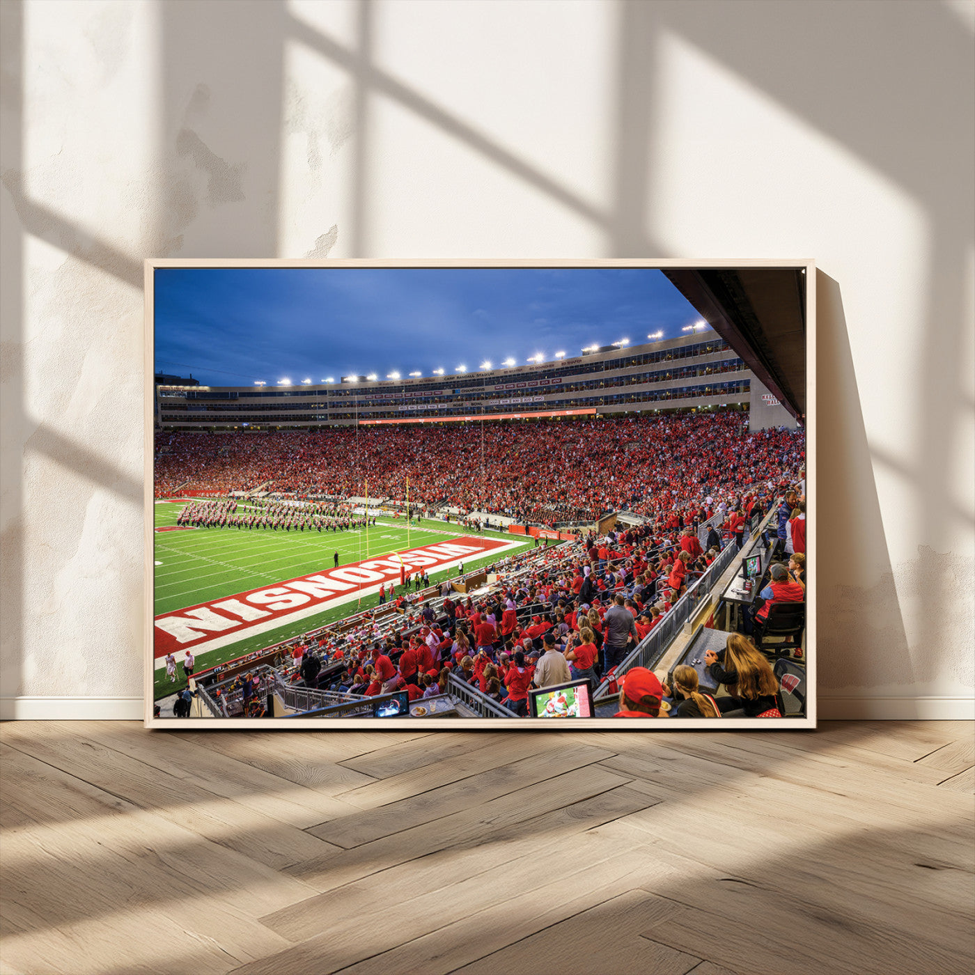 MGV-FC-36X24 - Wisconsin Badgers Football Team Print - Madison Camp Randall Stadium Wall Art, Wisconsin Badgers