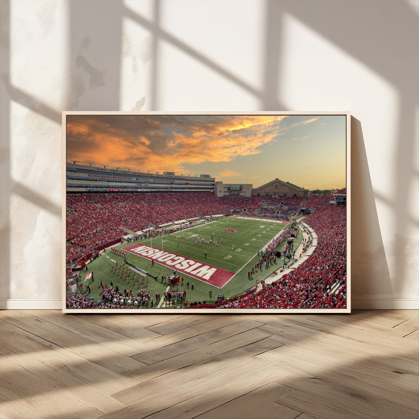 41472-MGV-CV-36X24-Camp Randall Stadium Wisconsin Badgers Large Wall Art Canvas Print | College Football Stadium Wall